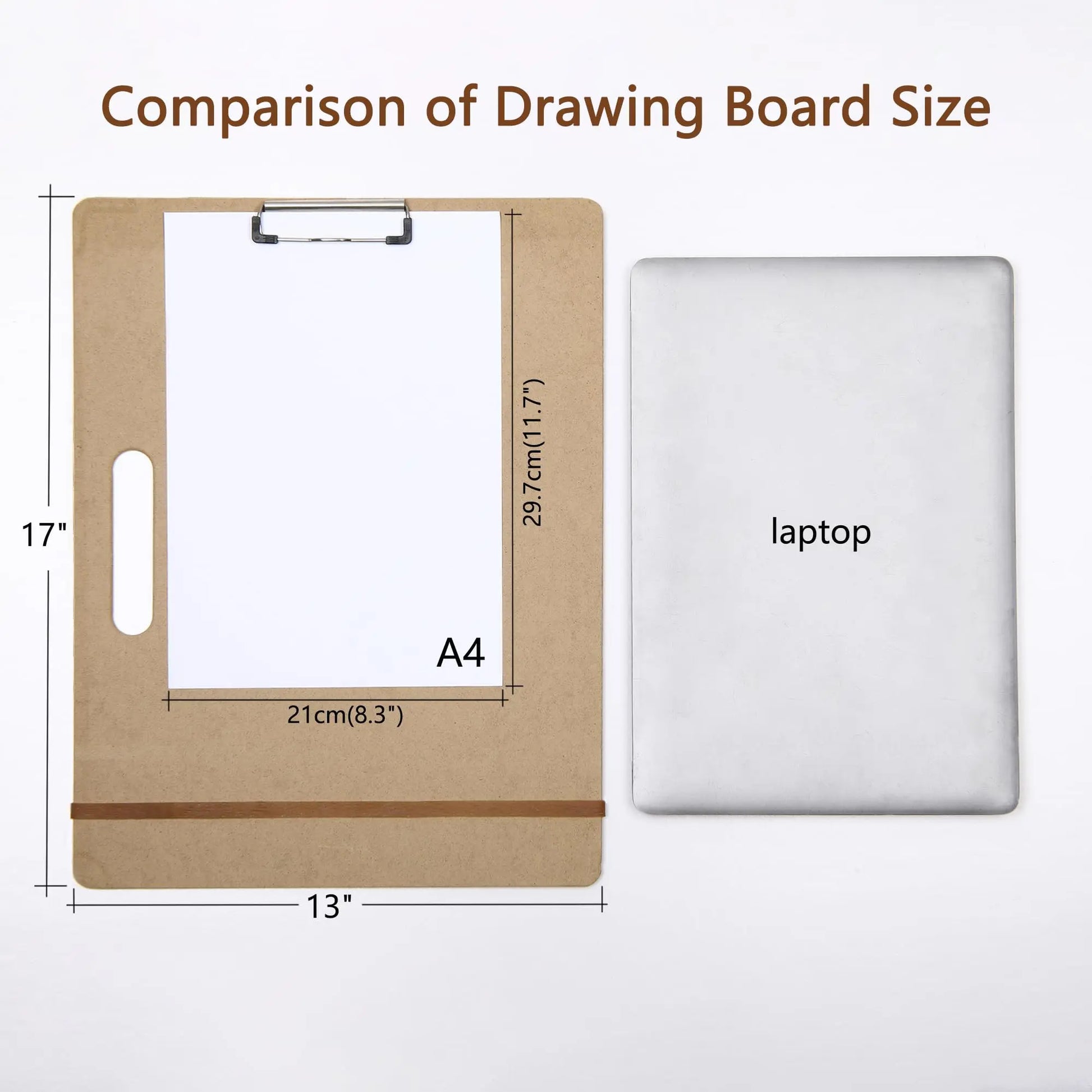 TX liteart 13" x 17" Artist Sketch Board with Handle - Portable Clipboard for Painting and Drawing, Art Supplies for Adults