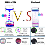 JRLAJRL 3 Pack Liquid Motion Bubbler Timer Sensory Calming Fidget Toy Autism Community Toys for Kids Teenager Adults