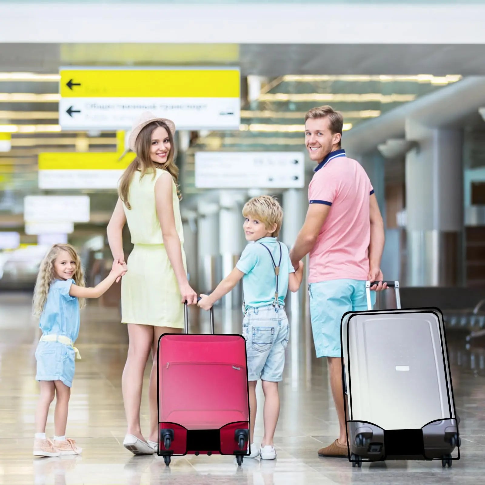 KSSZZCO 3 Pieces Thicken Clear Luggage Cover Protector, 20" 24" 28" PVC Luggage Covers for Suitcase Waterproof Dustproof Anti-scratch Travel Suitcase Covers Case for Wheeled Luggage
