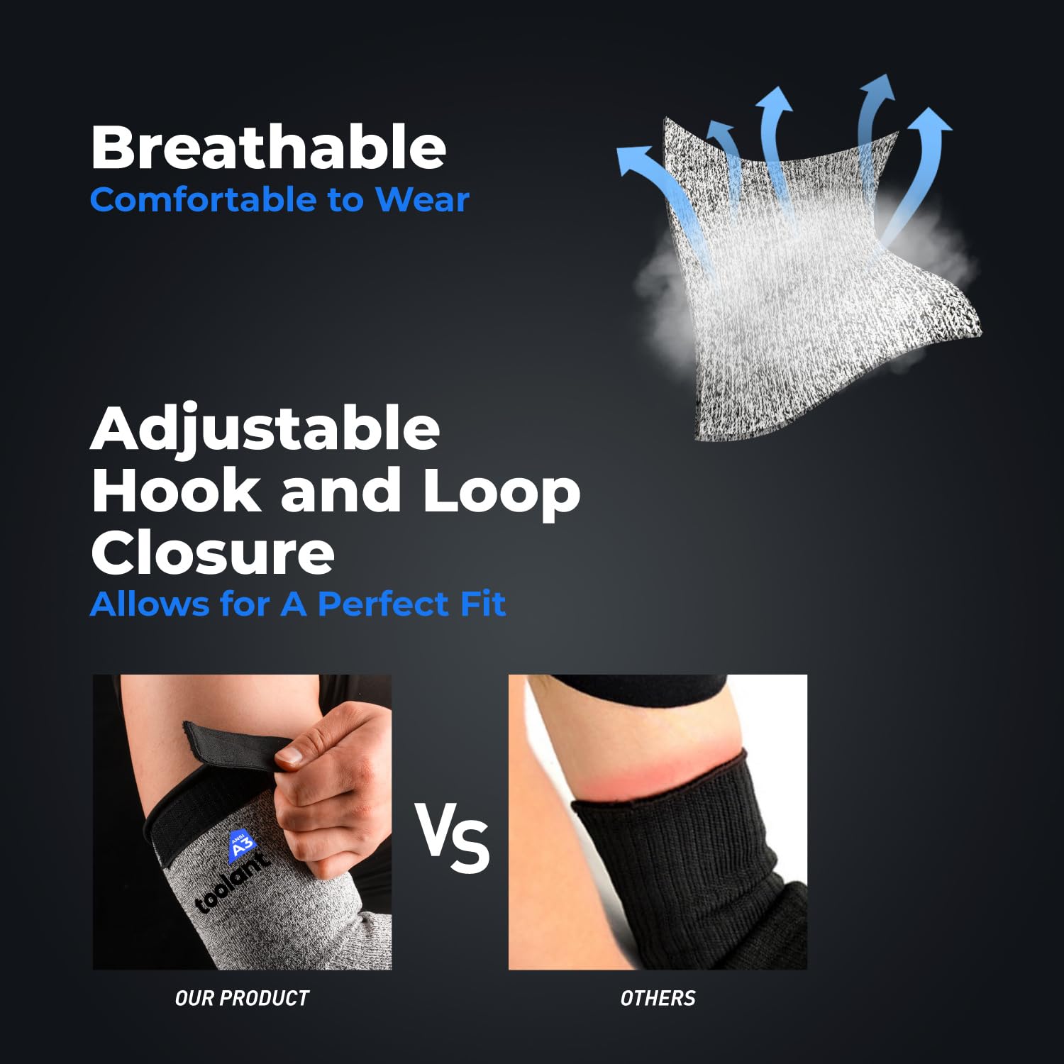 Cut Resistant Farmers Sleeves with Thumb Hole, Arm Protectors for Thin Skin and Bruising, for Gardening, Welding, Kitchen, Arm Guards for Biting, Pet Grooming, Grey, 1 Pair