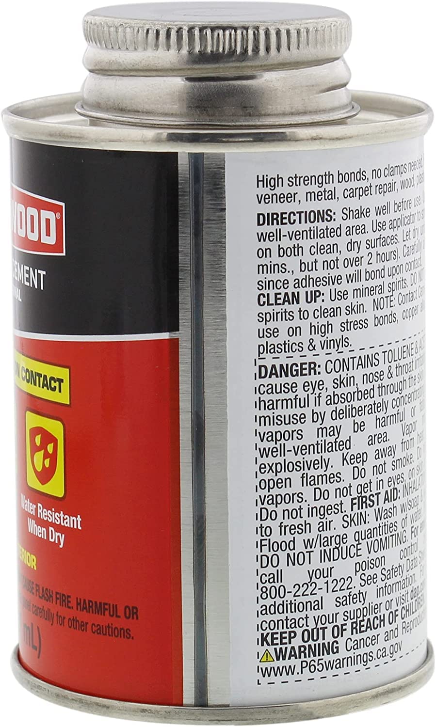 DAP Weldwood Contact Cement 3oz. Tan, Water Resistant, Strong, Instant Bond
