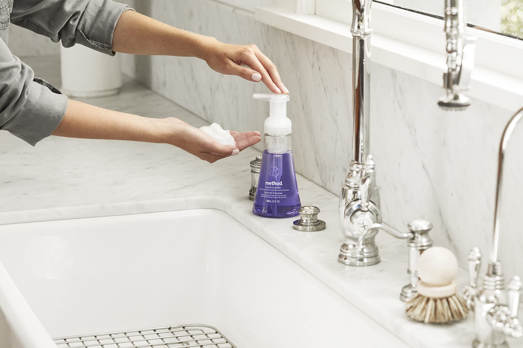 Method Foaming Hand Soap, Pink Grapefruit, 10 Fl Oz, Biodegradable Formula, (Pack of 3)