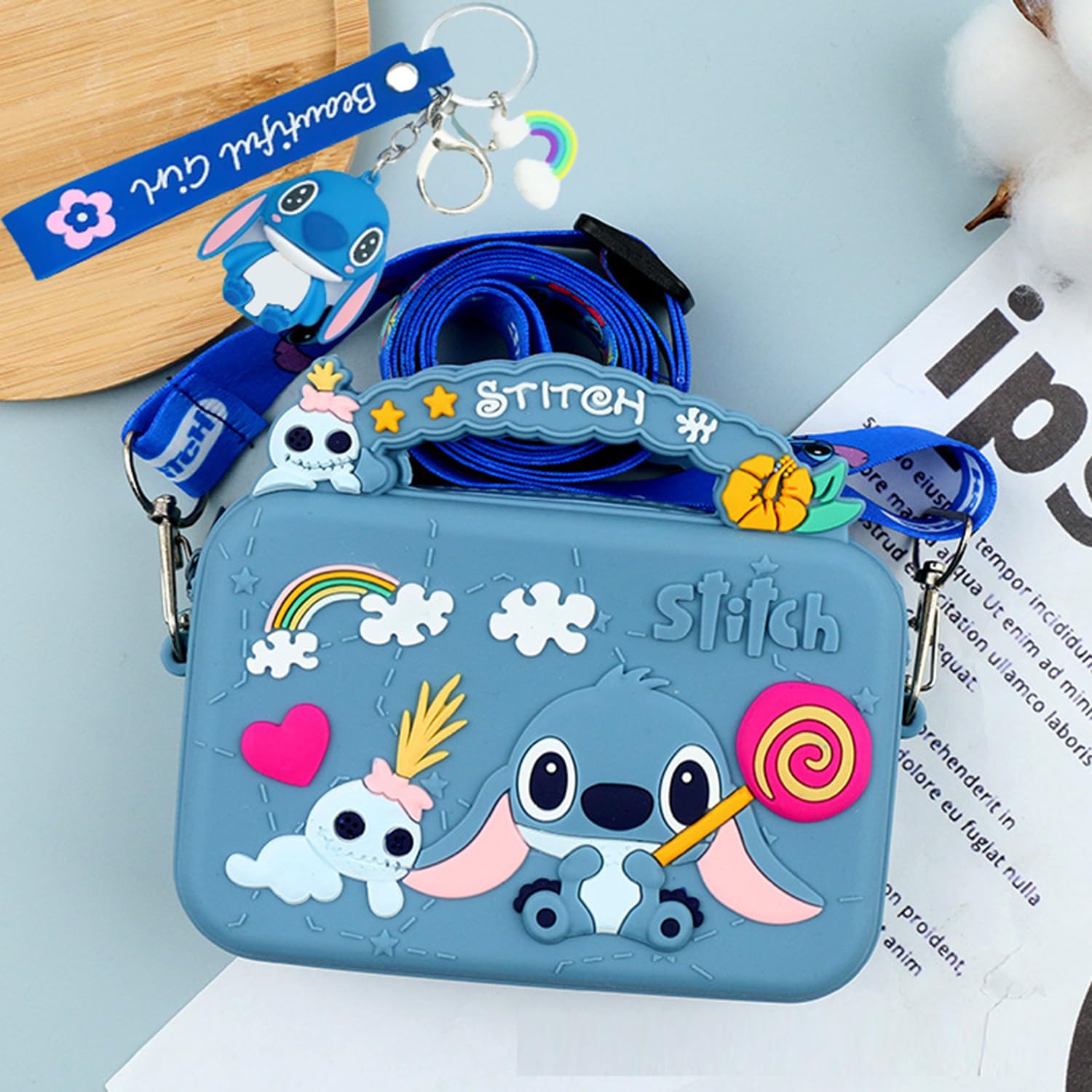 MOBRWUVS Crossbody bag with Adjustable Shoulder Strap, Handbag with Zipper, Badge Wallet with Lanyard, Wallet Purse Shoulder Bag Coin Pouch Accessories Money Bag for Girls