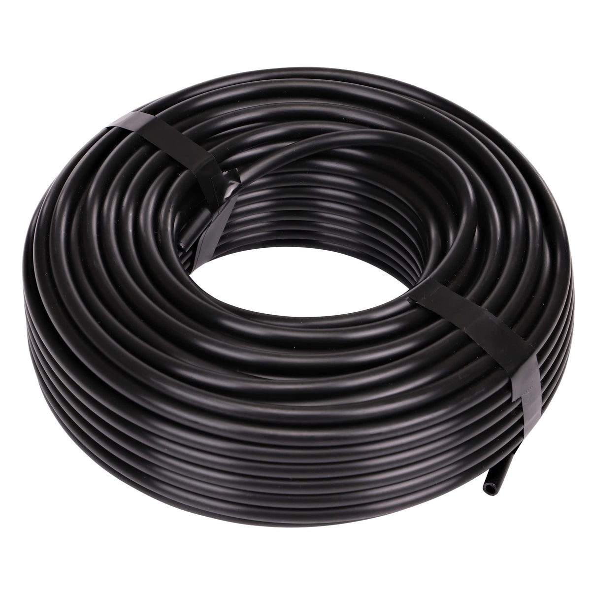 Raindrip 016010T 1/4 Zoll Tropfbewässerungszuleitung, 30,5 m, 1/4 Zoll x 30,5 m, für Tropfbewässerungsteile und Tropfsysteme, schwarzes Polyethylen