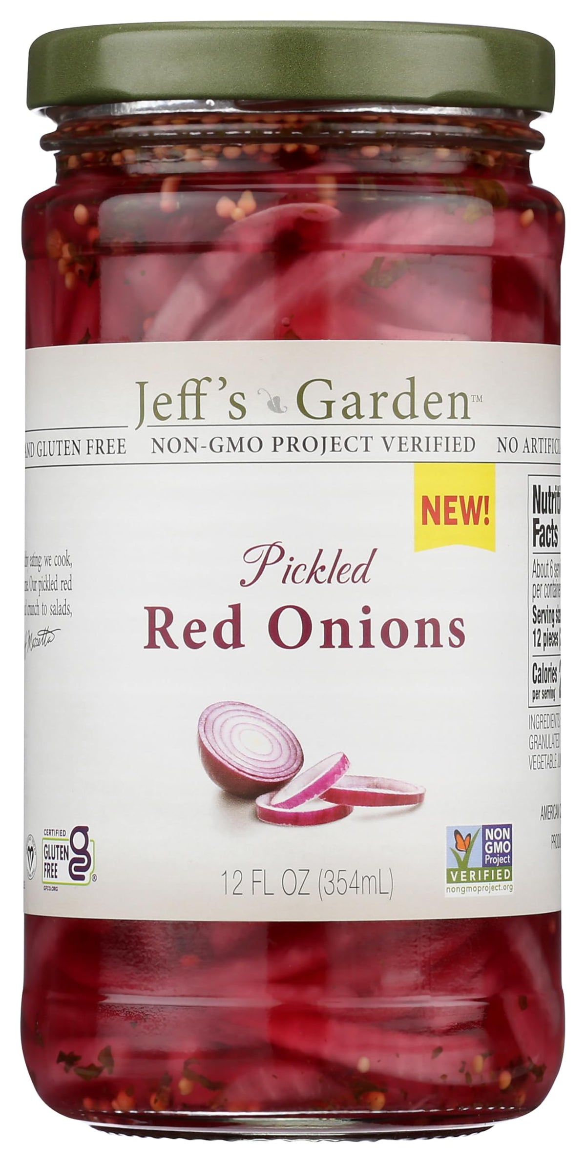 Jeff's Garden Eingelegte Rote Zwiebeln, 340 g