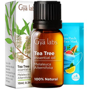 Gya Labs Australisches Teebaumöl für die Haut – 10 ml – 100 % reines natürliches Melaleuca Teebaumöl für Haar, Gesicht und Zehennägel, Piercings, Kopfhaut und Kerzenherstellung Duft