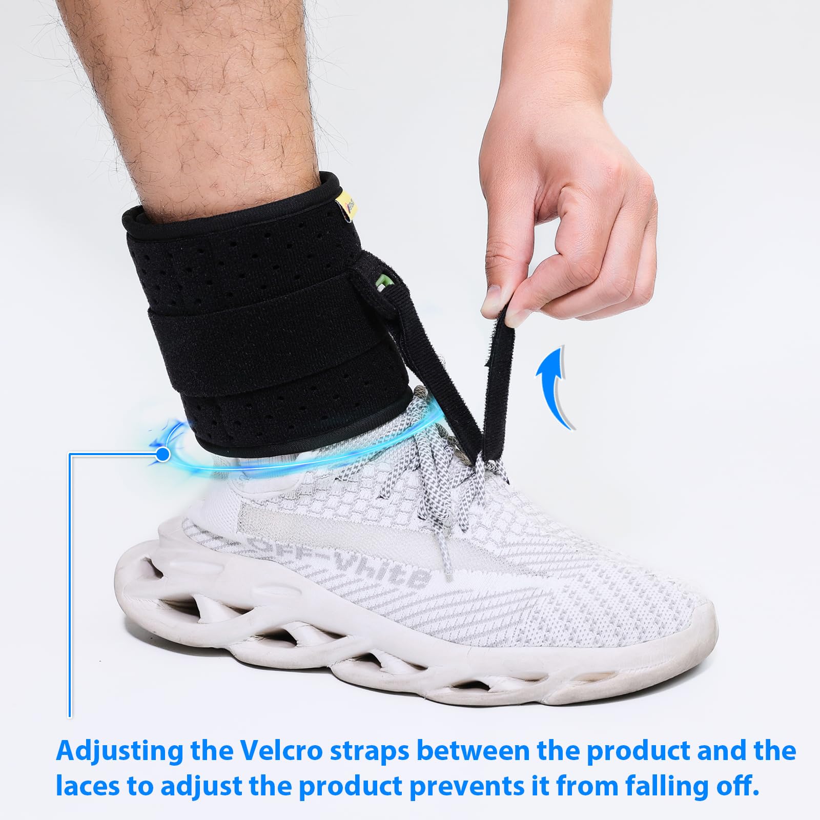 Adjustable Drop Foot Brace Foot Up AFO Brace Unisex Fits for Right/Left Foot Orthosis Ankle Brace Support, Improve Walking Gait, Effective Relieve Pain for Achilles Tendon (Black)