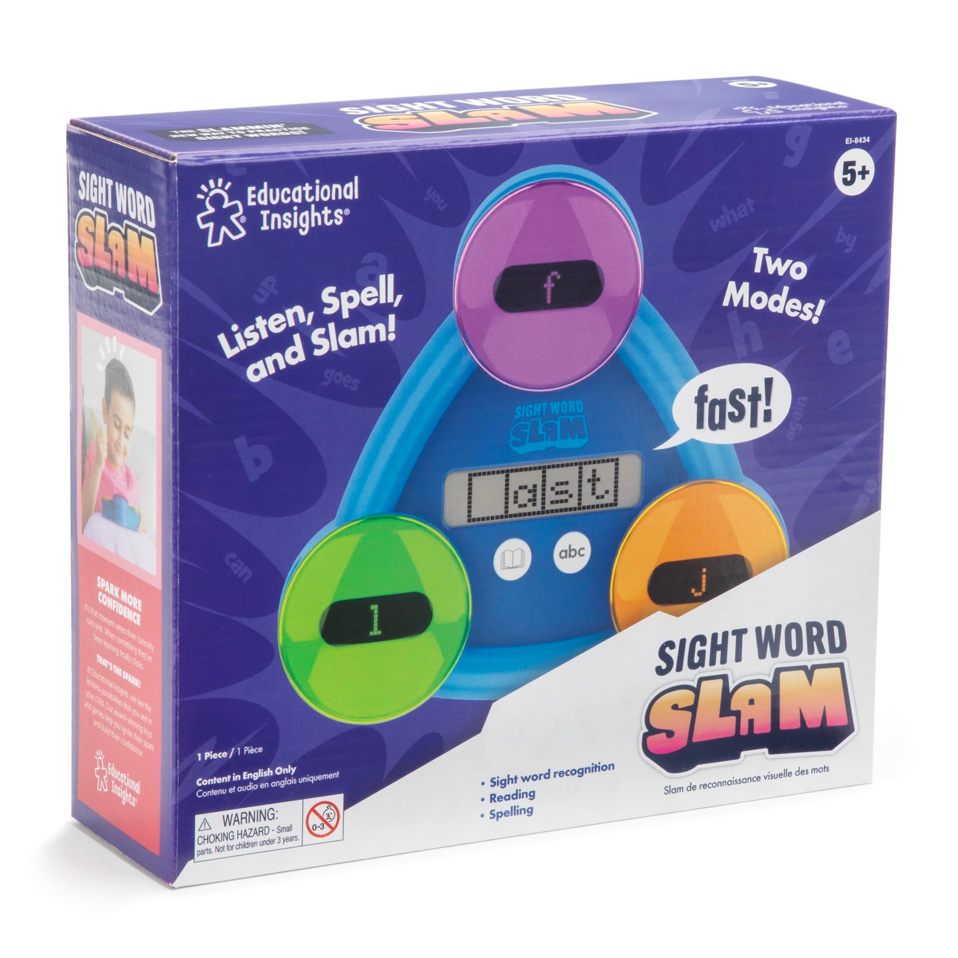 Educational Insights Sight Word Slam - Kindergarten Learning Activities, Electronic Sight Word Games, Flash Cards for Kids, Classroom Toys & Resources, Learn to Read CVC Words, Gifts for Kids Ages 5+