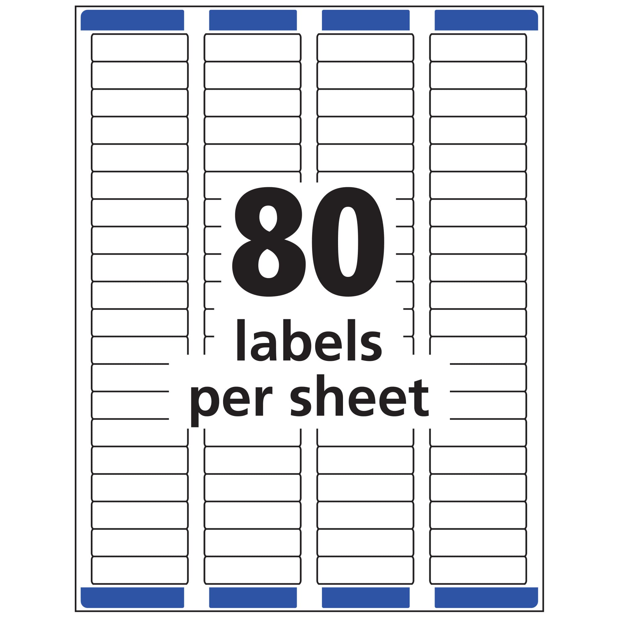 Avery Printable Return Address Labels with Sure Feed, 0.5" x 1.75", White, 800 Blank Mailing Labels (18167)