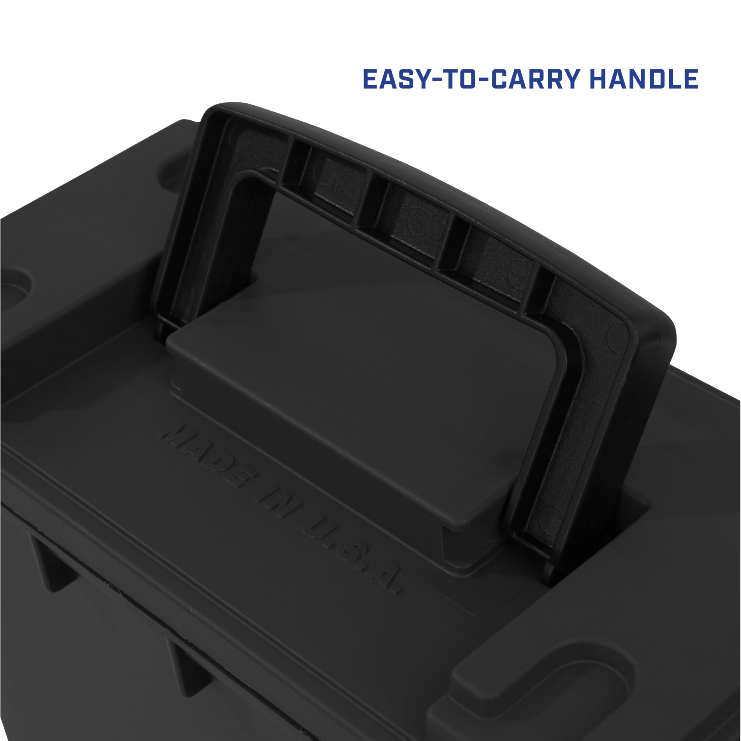 Sheffield 12629 Ammo Storage Box, Stackable .30 Cal Field Boxes, Water and Dust Resistant, Lockable Storage Box with Handle, Secures Hunting Gear, Supplies, and Bullets, Made in USA, Black, 1-Pack