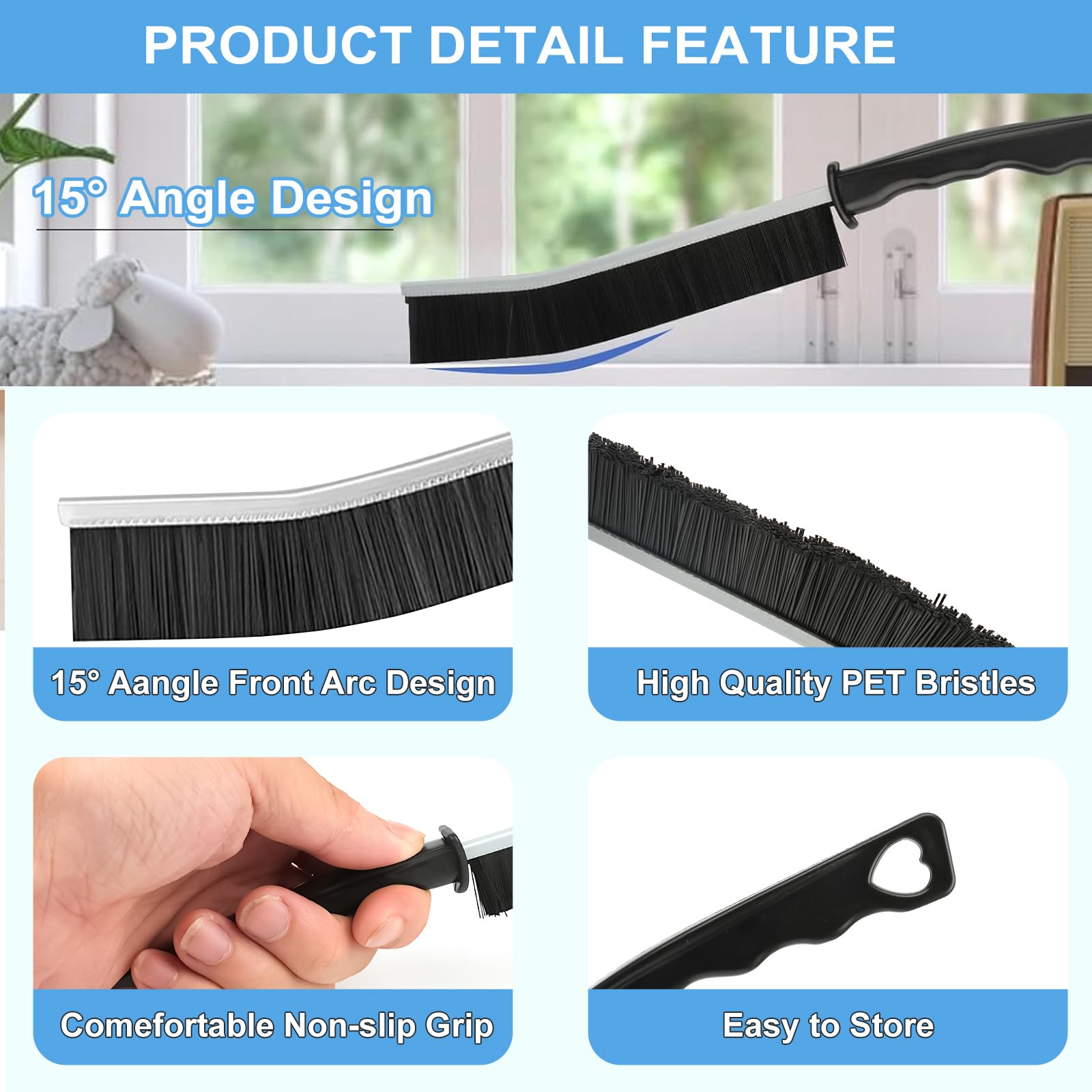 Dfacio 11Pcs Crevice Cleaning Brush Set, Hard Bristle Cleaning Supplies for Kitchen, Bathroom, Corner, Grout, Sink, Cup, Teapot, Bottle, Blender