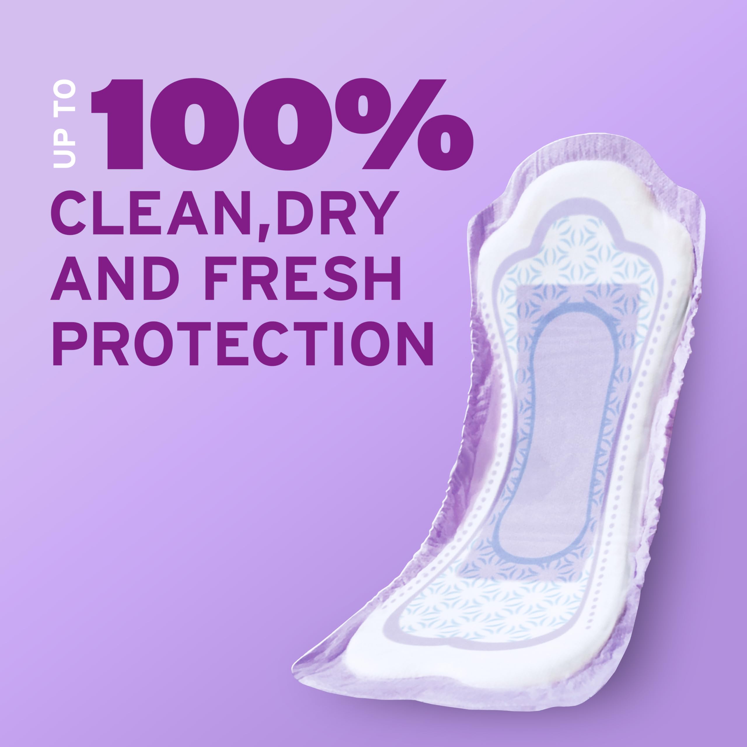 Poise Incontinence & Postpartum Pads for Bladder Leaks, 6 Drop Ultimate Absorbency, Long Length, 90 Count, Packaging May Vary