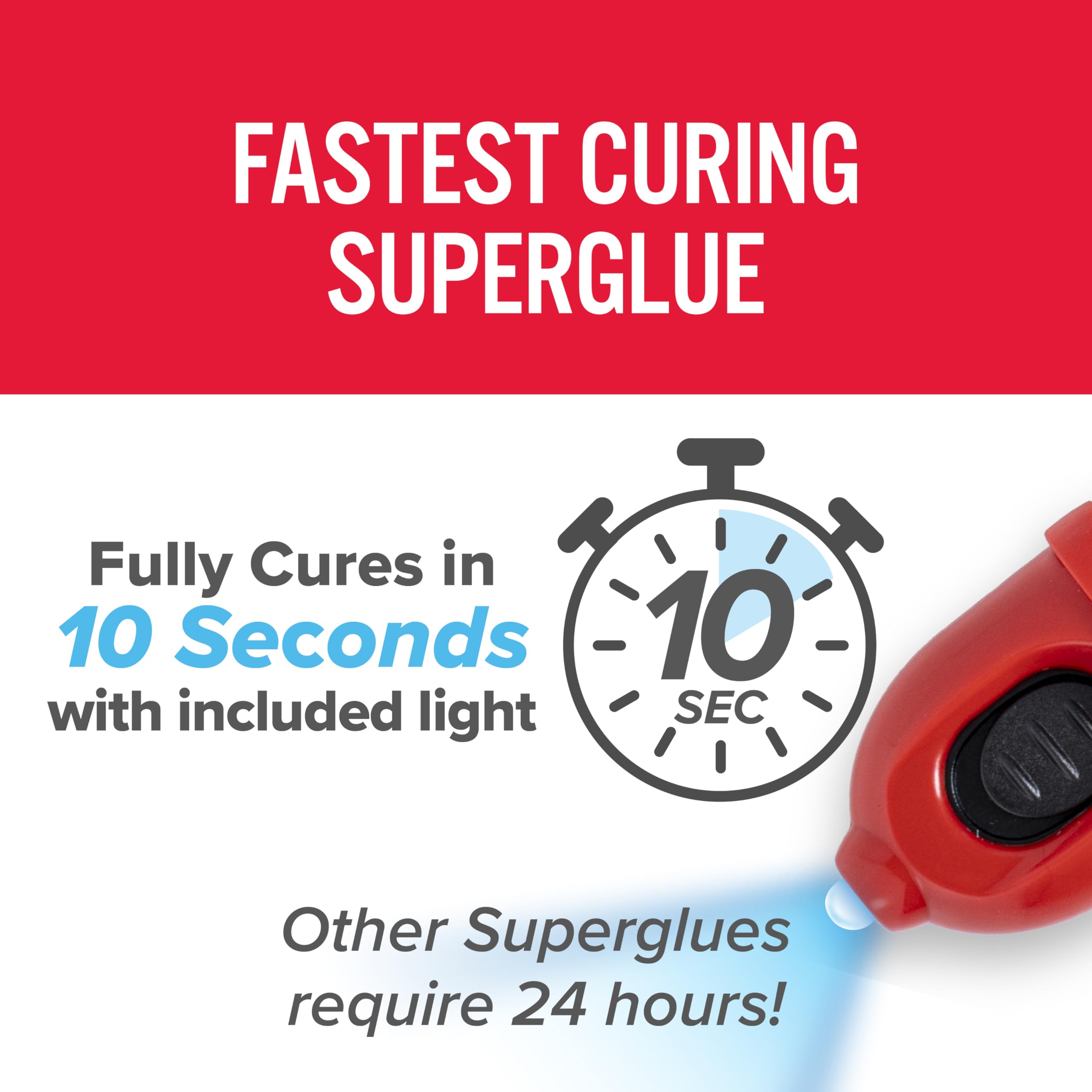 J-B Weld Light-Activated Superglue, Clear, 5g, 2-Pack