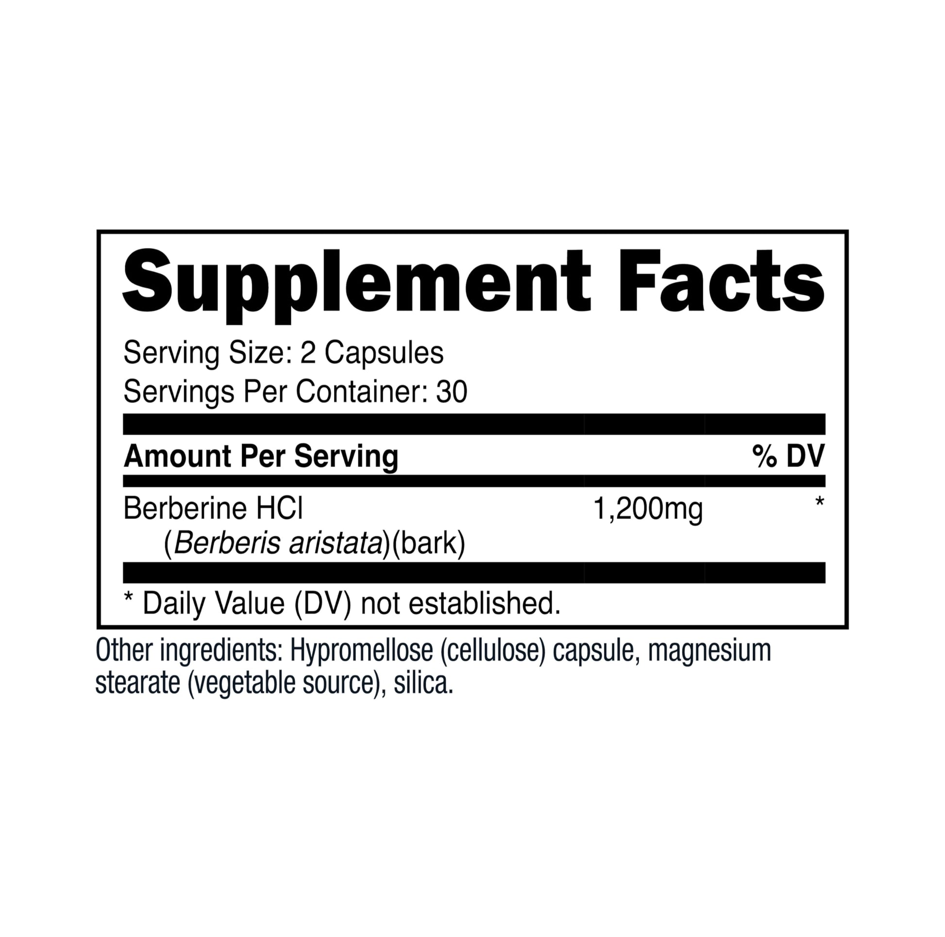 Nutricost Berberine HCl 1200mg , 60 Vegetarian Capsules - Gluten Free & Non-GMO