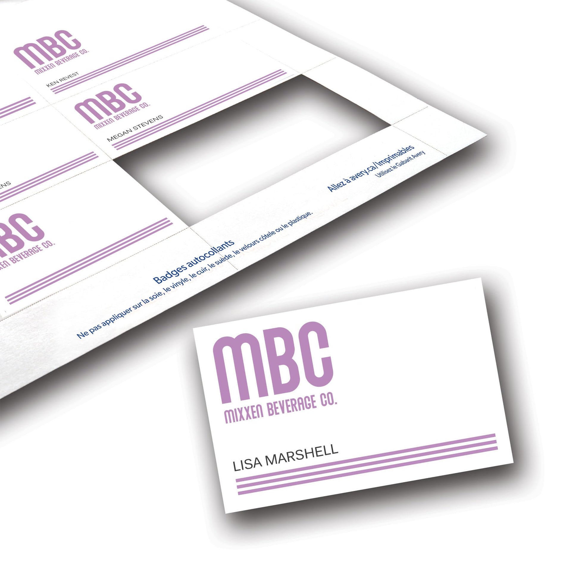 Avery Customizable Name Badge Inserts for Name Tag Holders, 3" x 4", White, Laser/Inkjet Printable, 300 Total (5392)