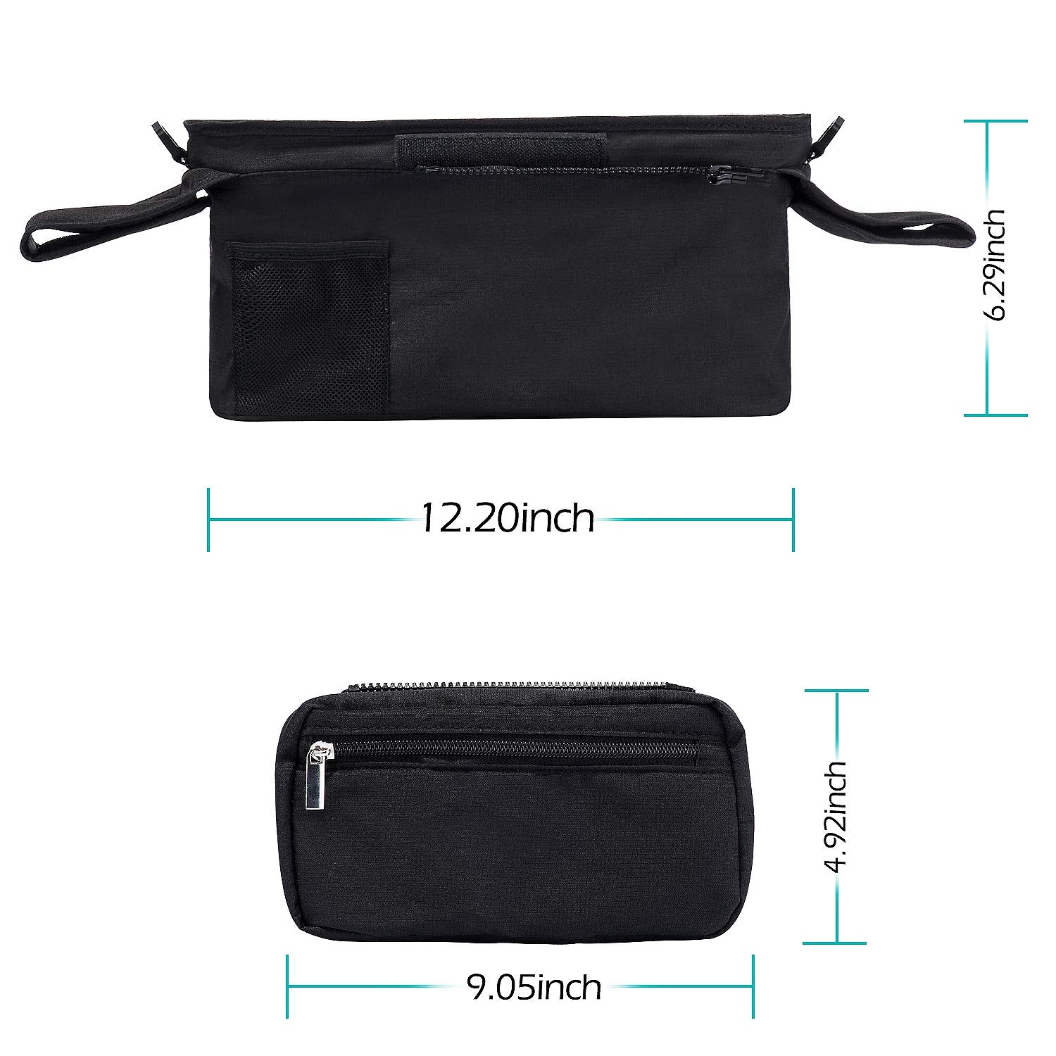Momcozy Universal Stroller Organizer with Insulated Cup Holder Detachable Phone Bag & Shoulder Strap, Fits for Stroller like Uppababy, Baby Jogger, Britax, BOB, Umbrella and Pet Stroller
