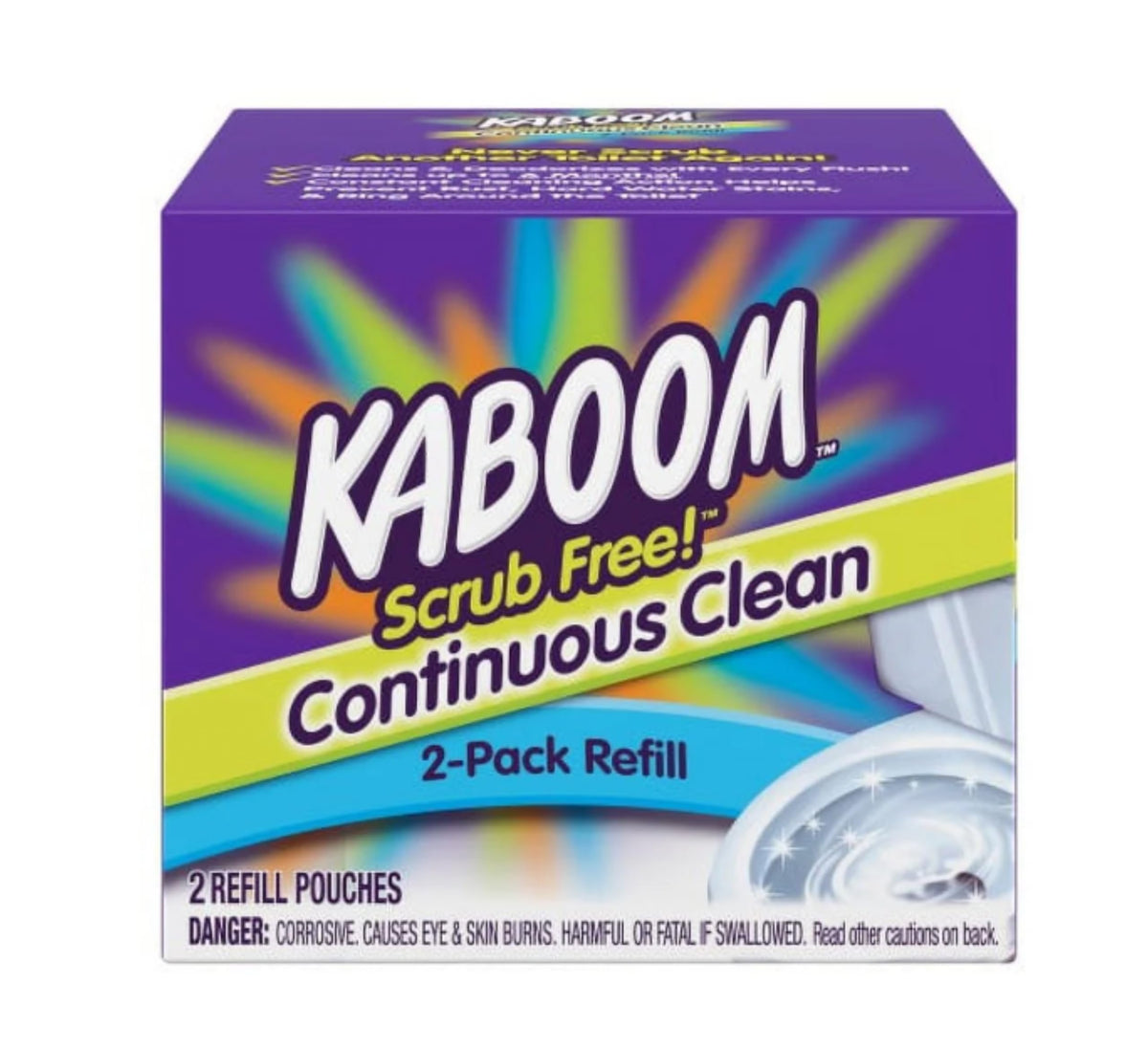 Kaboom Scrub Free! Kontinuierliche Reinigung Toilettenreiniger Nachfülltabletten (2 Stück pro Packung) *Nur Nachfülltabletten.