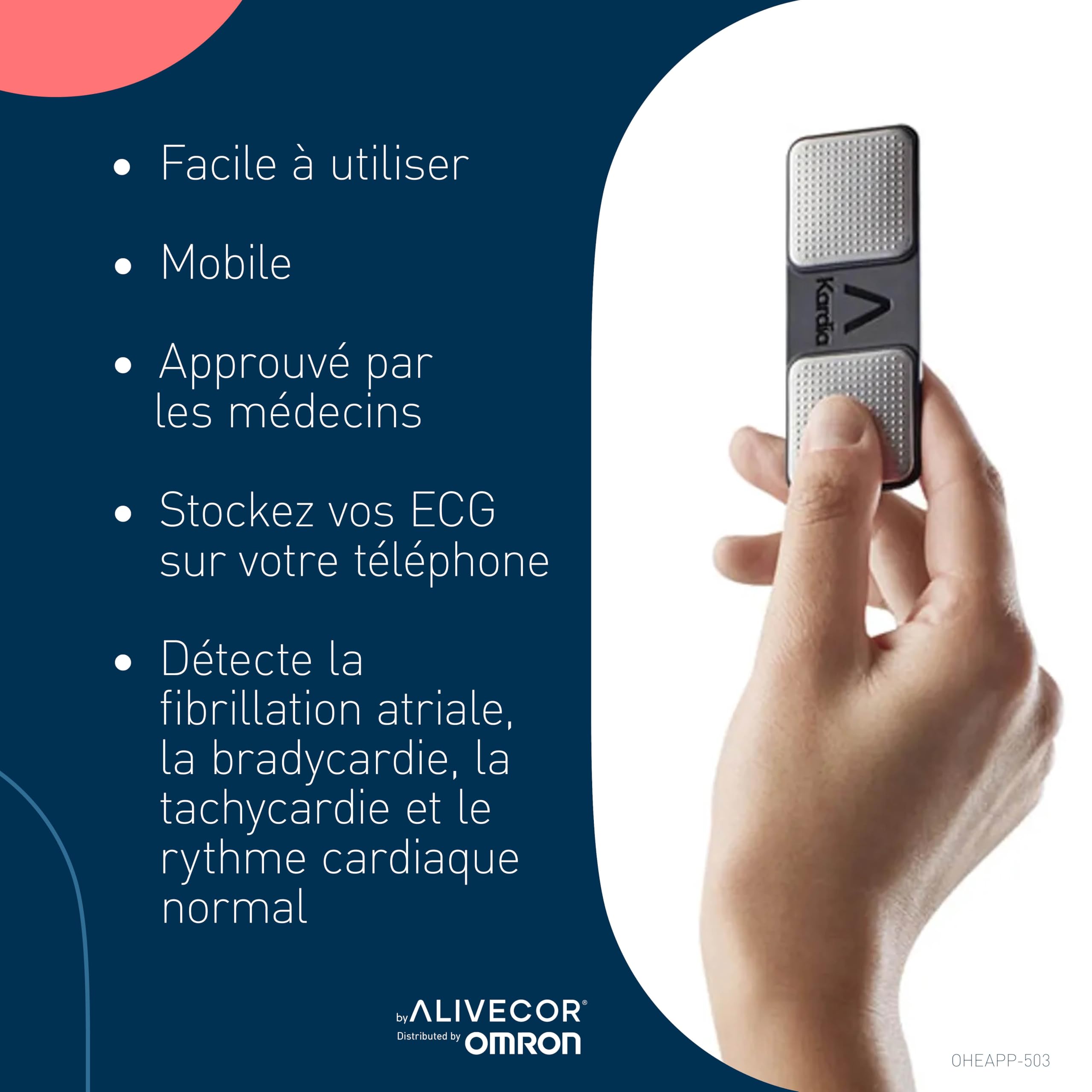 KardiaMobile 1-Lead Personal EKG Monitor – Record EKGs at Home – Detects AFib and Irregular Arrhythmias – Instant Results in 30 Seconds – Easy to Use – Works with Most Smartphones