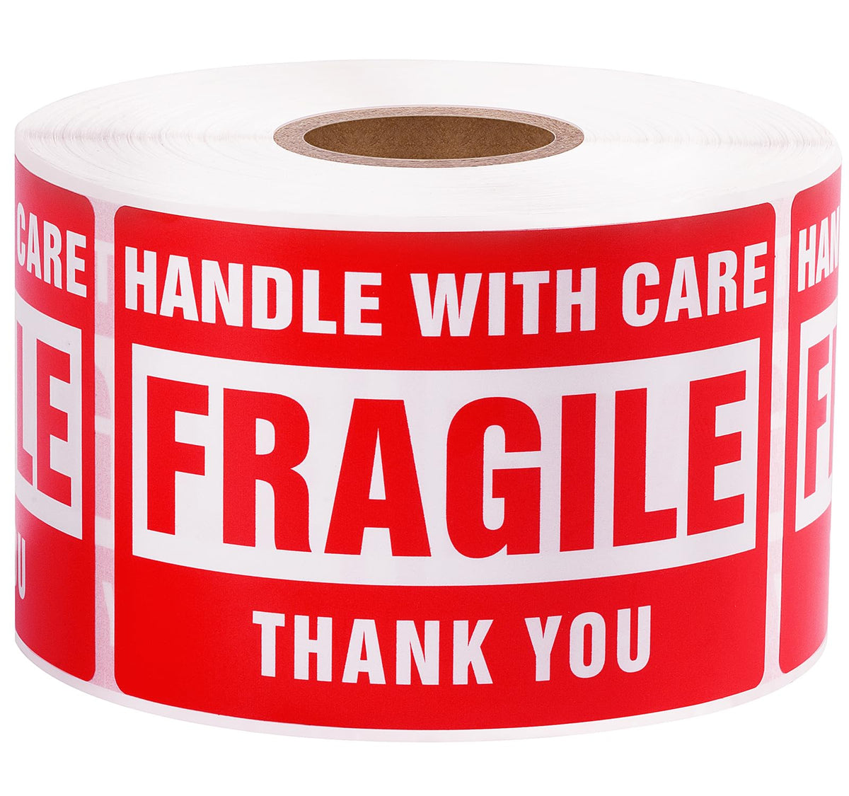LuckyGuard 3 x 2 Inch Handle with Care 500 Fragile Stickers for Shipping Moving Glass Permanent Adhesive Fragile Labels (1 Roll, 500 Labels)