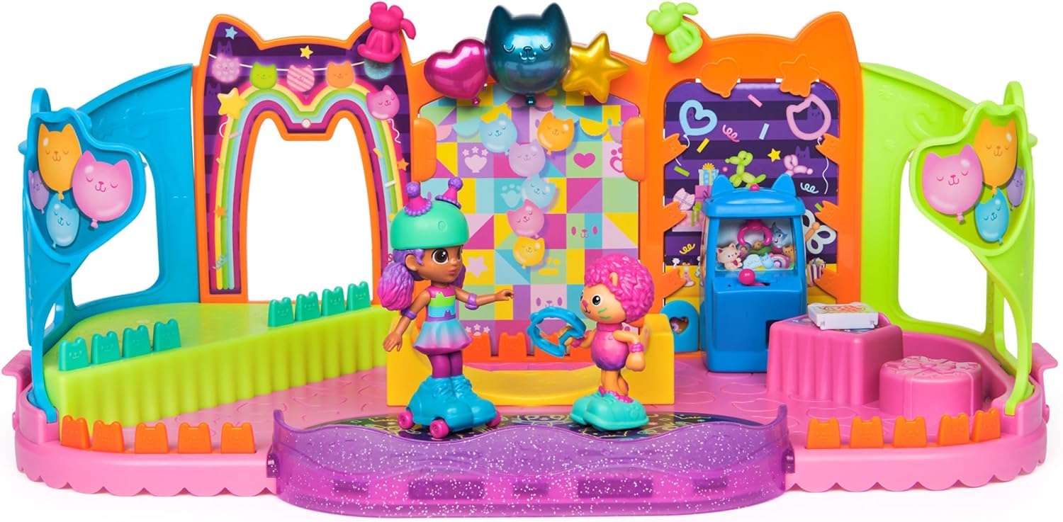 Gabby’s Dollhouse, Party Room Playset with Exclusive Toy Figures, Dollhouse Furniture, Accessories & Fidget Play, Kids Toys for Girls and Boys Ages 3+