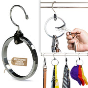 ROLLY HANGER Multipurpose Closet Hangers- Tie and Belt Hanger for Closet- Great Space Saving Belt Organizer for Wardrobe - Ideal for Storing Belts, Ties, Scarfs, Baseball Hats, Purses & More- 1 Pack