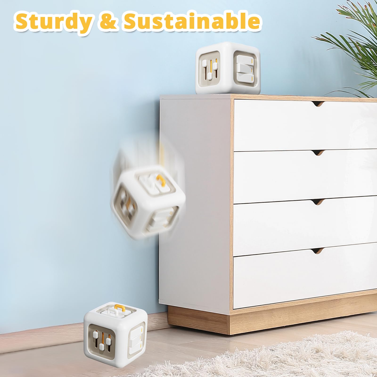 SOCBTNSO Busy Cube Toys for 1 Year Old Boy, Montessori Toys for 1+ Year Old, Travel Sensory Toys for Toddlers 1-3, Learning Fine Motor Skills| 1st Birthday Gifts Boy 9 12 Months +