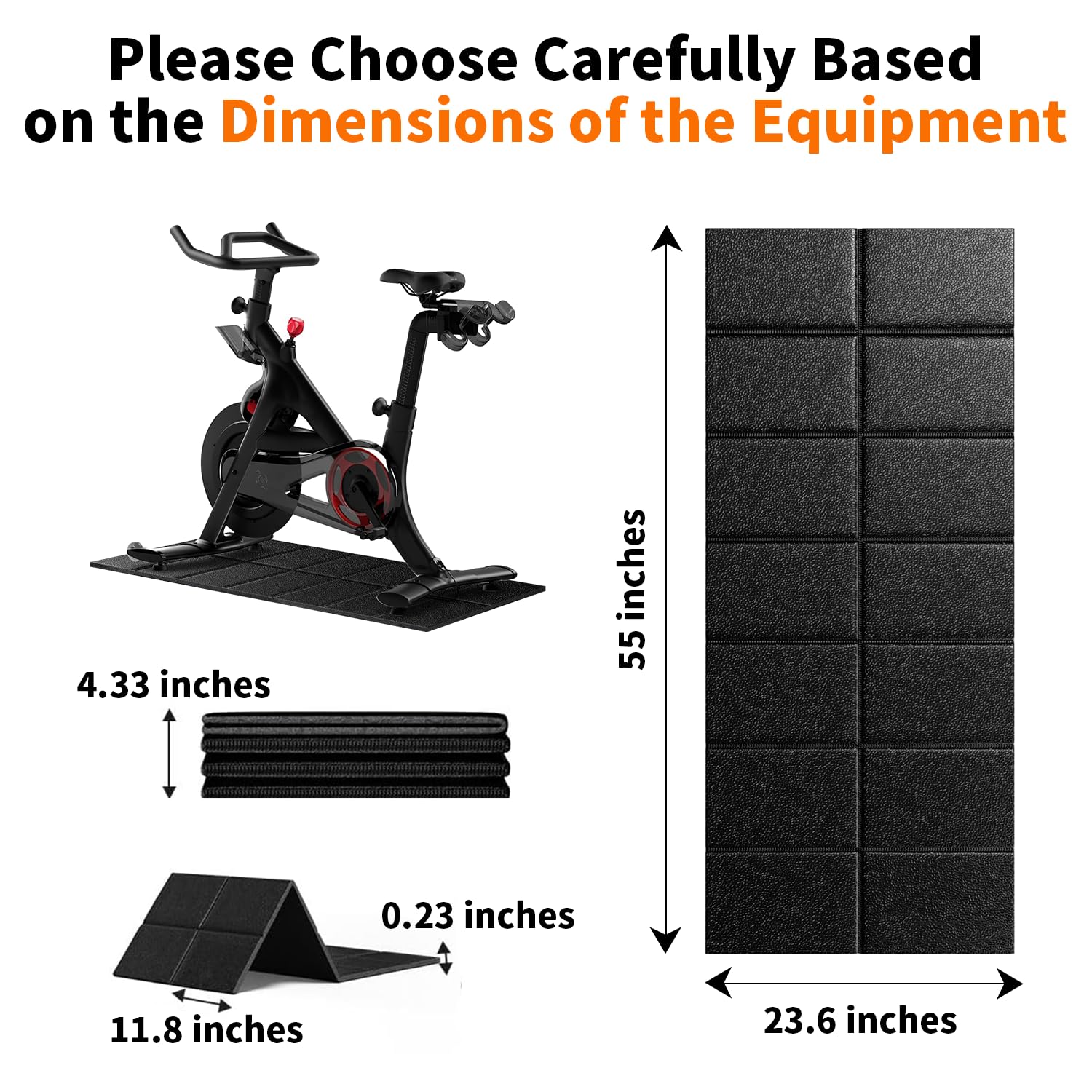 Non-Slip Walking Pad Mat 55x24 for Carpet Floors – Workout Floor Protection, Mat for Under Walking pad, Treadmill, Bike & Exercise Equipment, for Hardwood Floors, Noise Shock Absorption, Stationary