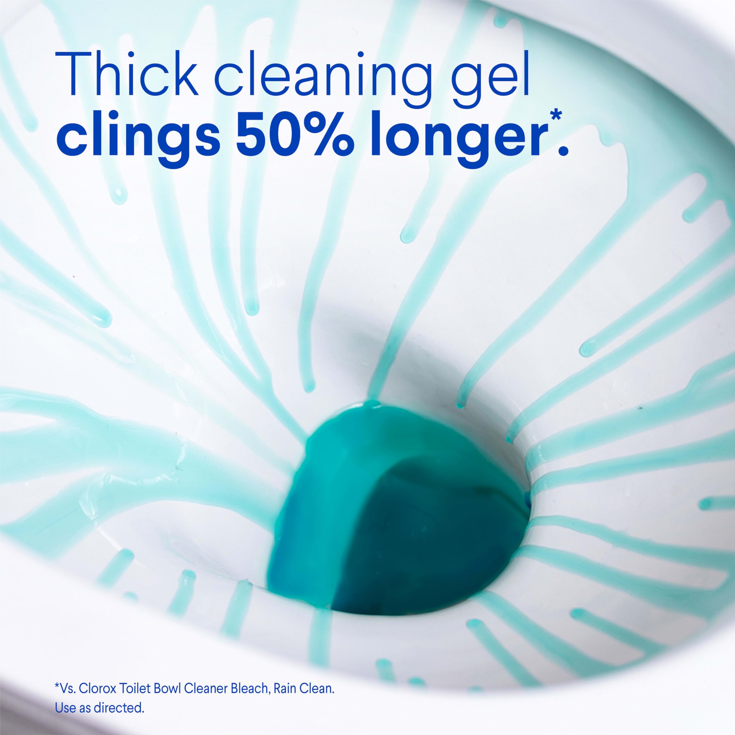 CLOROX Toilet Bowl Cleaner Clinging Bleach Gel, Ocean Mist, 24 Fl Oz, Pack of 2 (Package May Vary)