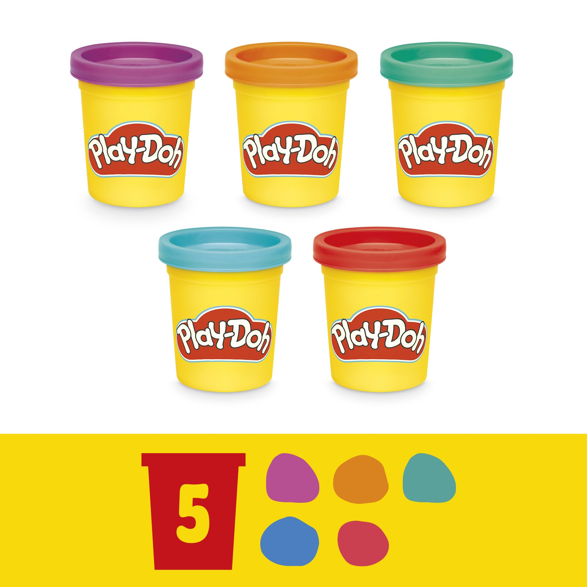 Play-Doh Fun Tub Set, 19 Accessories & Reusable Storage Container, Preschool Toys, Kids Arts & Crafts, Back to School Gifts, Ages 3+ (Amazon Exclusive)