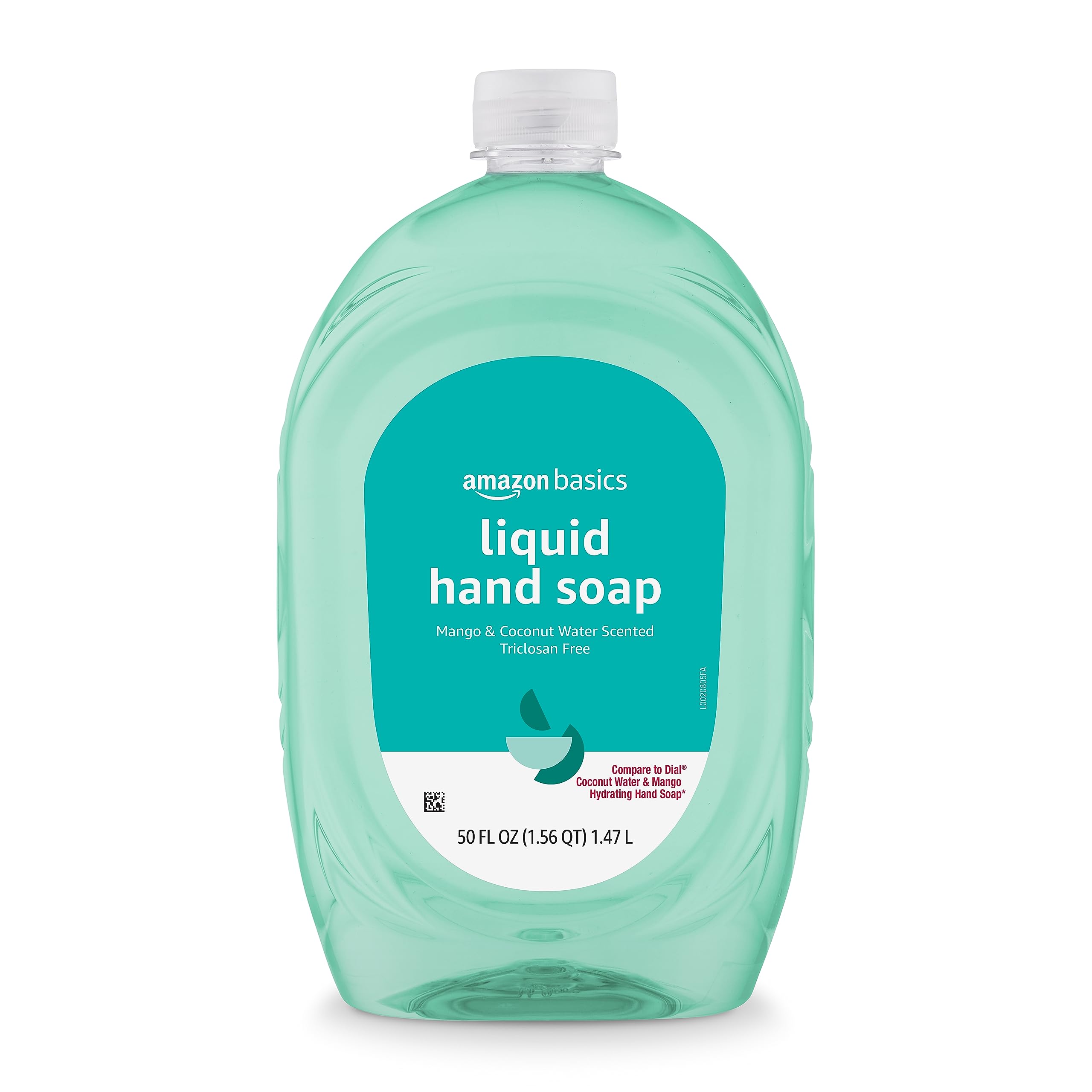 Amazon Basics Flüssigseife Nachfüllpackung, Mango & Kokoswasser Duft, Triclosanfrei, 1478 ml (1er Pack) (ehemals Solimo)