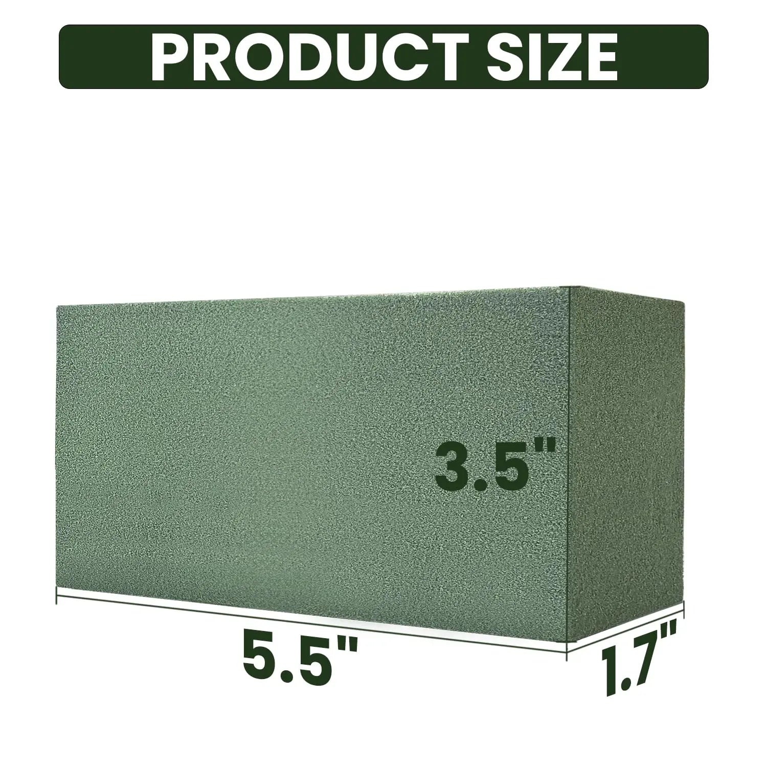Ortarco 3 Pack Floral Foam Blocks (5.5" x 3.1" x 1.7") Wet and Dry Flower Foam for Flower Arrangements Supplies, Flower Foam Blocks for Fresh or Artificial Flowers in Art, Crafts and DIY Decorations