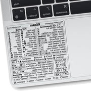 Synerlogic Mac OS Shortcuts Sticker | Keyboard Stickers for macOS | No-Residue Laminated Vinyl MacBook Cheatsheet for Laptop | MacBook Shortcuts 2025 (Clear/Black)