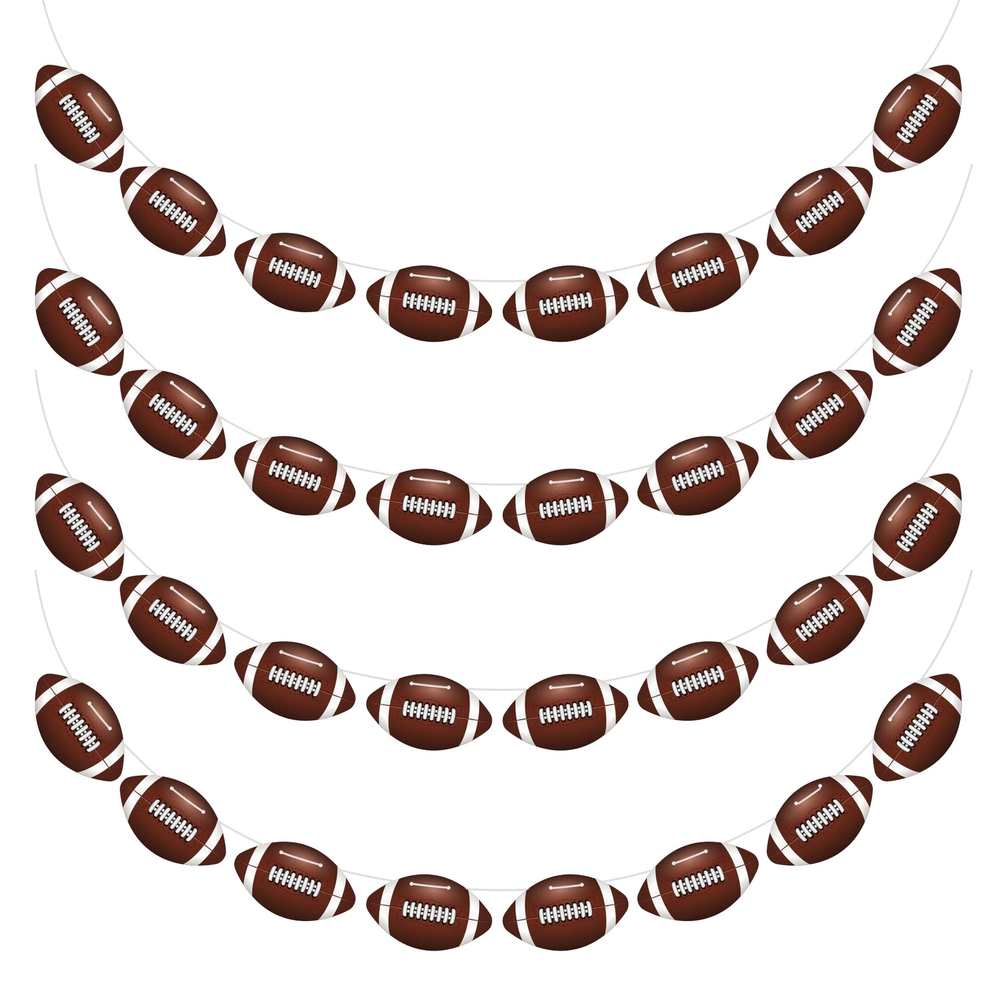 4PC - Football Party Decorations - Football Banner - Football Hanging Decorations Decor for Themed Birthday Party Bowl Game Fans Home Garland Supplies Flag