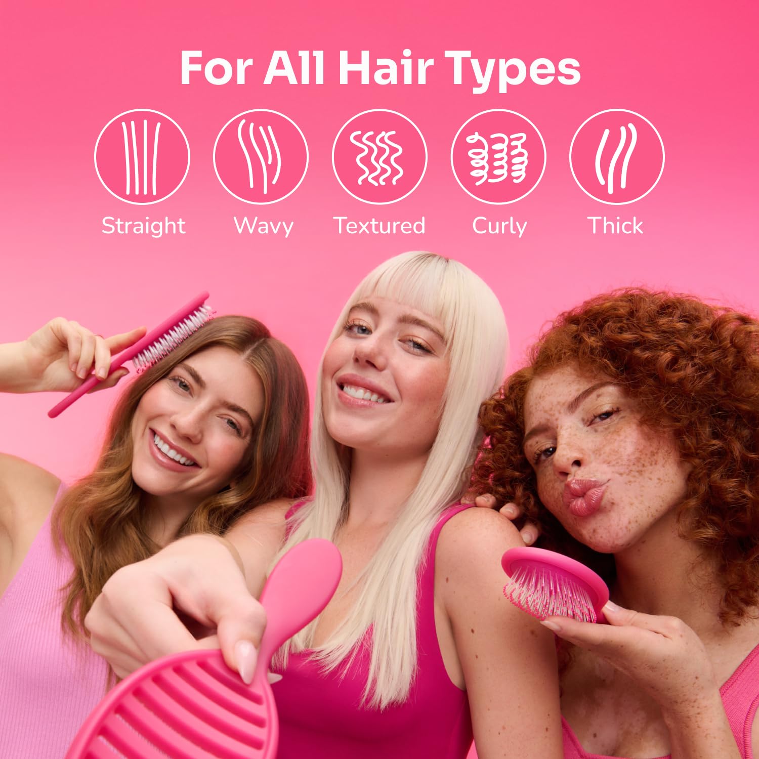 Wet Brush Paddle Detangler Hair Brush, Sky, Ultra-Soft IntelliFlex Bristles with AquaVent Design, Great For Treatment & Mask Application, Women, Men, Wet, Dry and Damaged Hair
