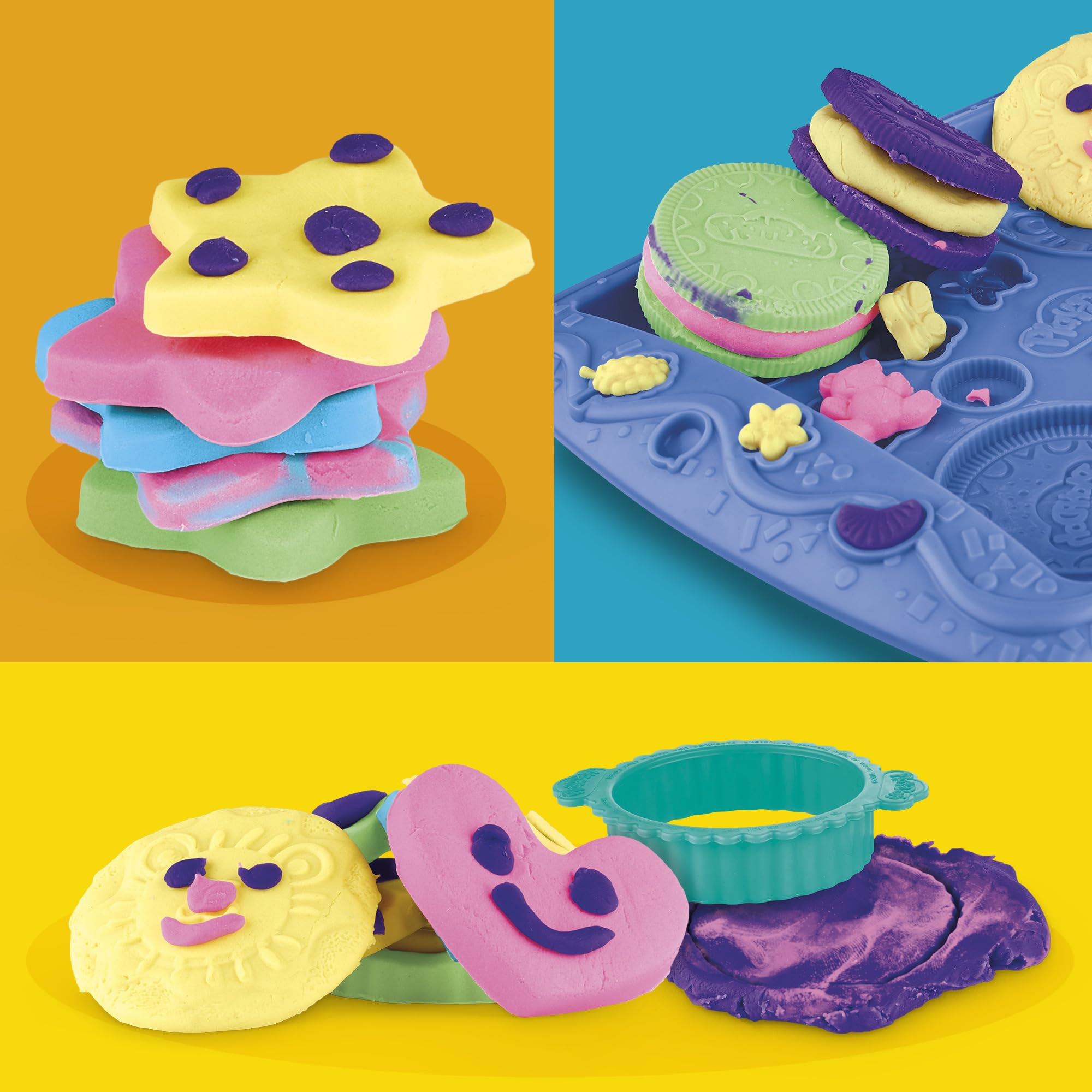 Play-Doh Kitchen Creations Cookie Creations Playset, Kids Arts & Crafts Set, Preschool Play Food Toys, Easter Gifts for Girls & Boys, Ages 3+ (Amazon Exclusive)