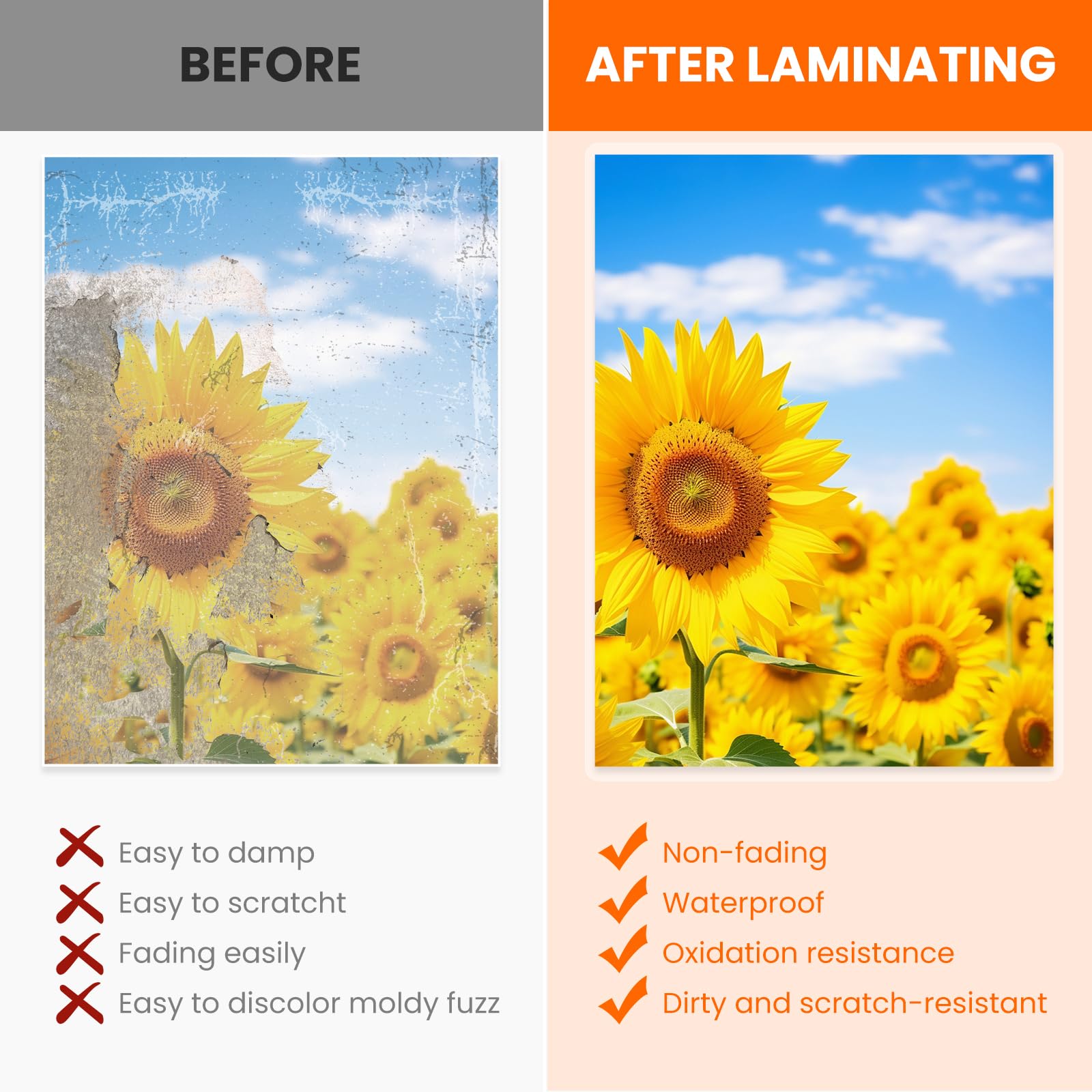 CAREGY Thermal Laminating Pouches,330 Pack Laminating Sheets, 3 Mil, 9 x 11.5 Inches Lamination Sheet Paper for Laminator, Round Corner Letter Size, Office and School Supplies