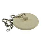 Danco 80783 Fit-All Rubber Stopper, Tub Drain, White