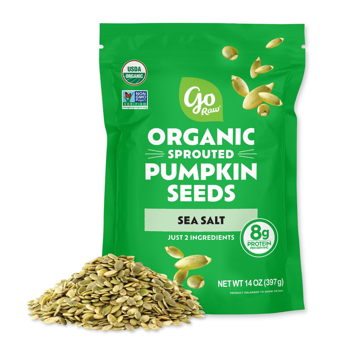 Go Raw Bio gekeimte Kürbiskerne, 396 g