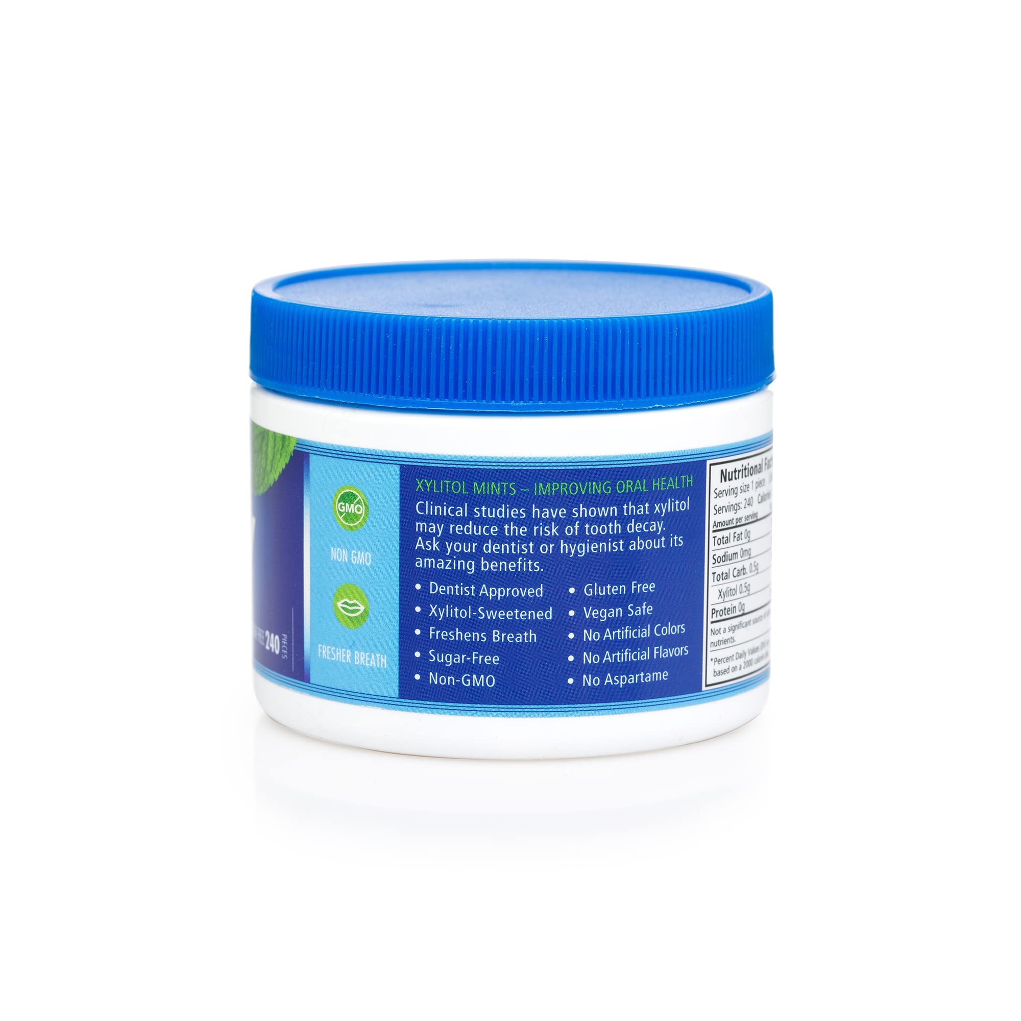 Spry Xylitol Peppermint Sugar Free Candy - Promote Oral Health, Increase Saliva Production, Stop Bad Breath, Non-GMO, Gluten-Free, 240 Count (Pack of 1)