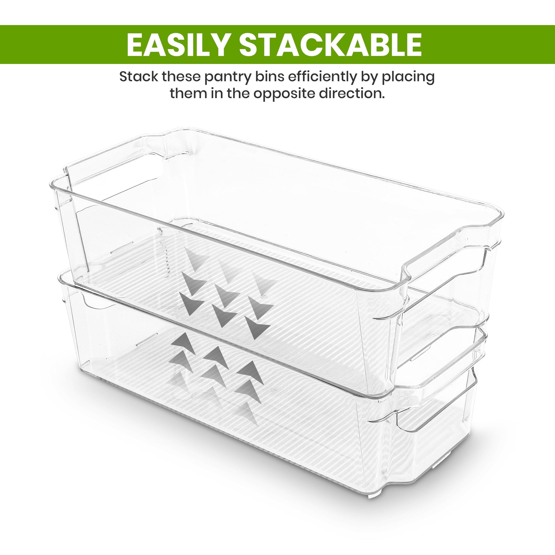 Utopia Home - Fridge Organizer Bins - Refrigerator Organizing Bins - Pantry Organizers & Storage - Stackable for Home & Kitchen Pantry Organization - Clear Plastic Containers (8 Pack)