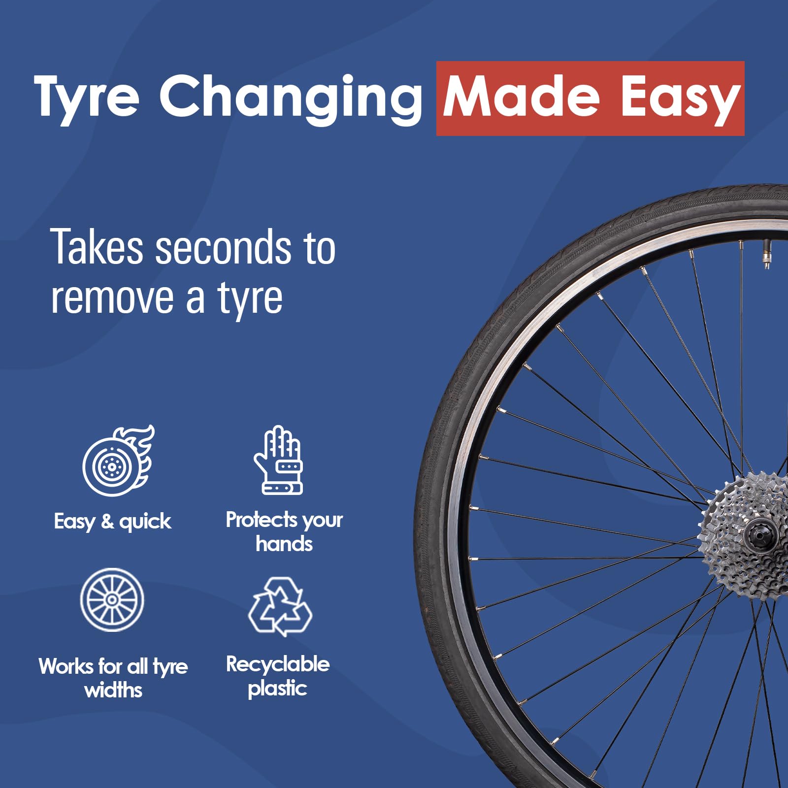 Tyre Glider | The Next Gen Tire Lever | Bike Tire Levers | Tyre Tool for Bicycles | for All Tire Widths Including Mountain, Road & Gravel Bikes