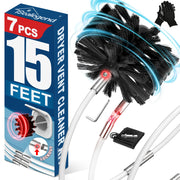 Sealegend 15 Feet Dryer Vent Cleaner Kit, Lint Remover，Upgraded Flexible Quick-Snap Brush with Drill Attachment,Extends Up to 15 FEET for Easy Cleaning，Cleaning Tools Use with/Without a Power Drill