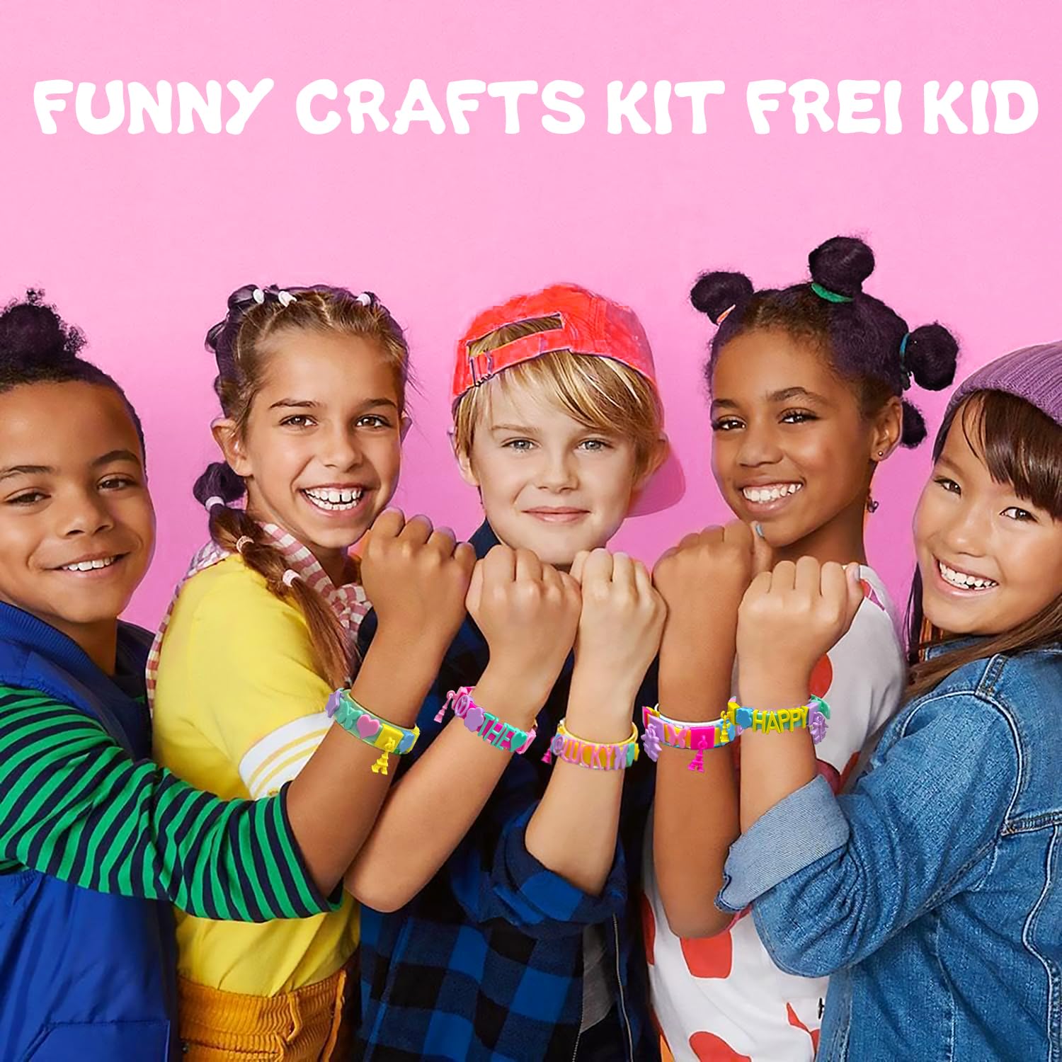 Dupamind Art & Craft Kits for Kids, DIY Friendship Bracelet Making Kit for Girls, Jewelry Making with Charm & Stickers, Birthday Gifts for Ages 5-12, Toys for Ages 5, 6, 7, 8, 9, 10, 11, 12 Years Old