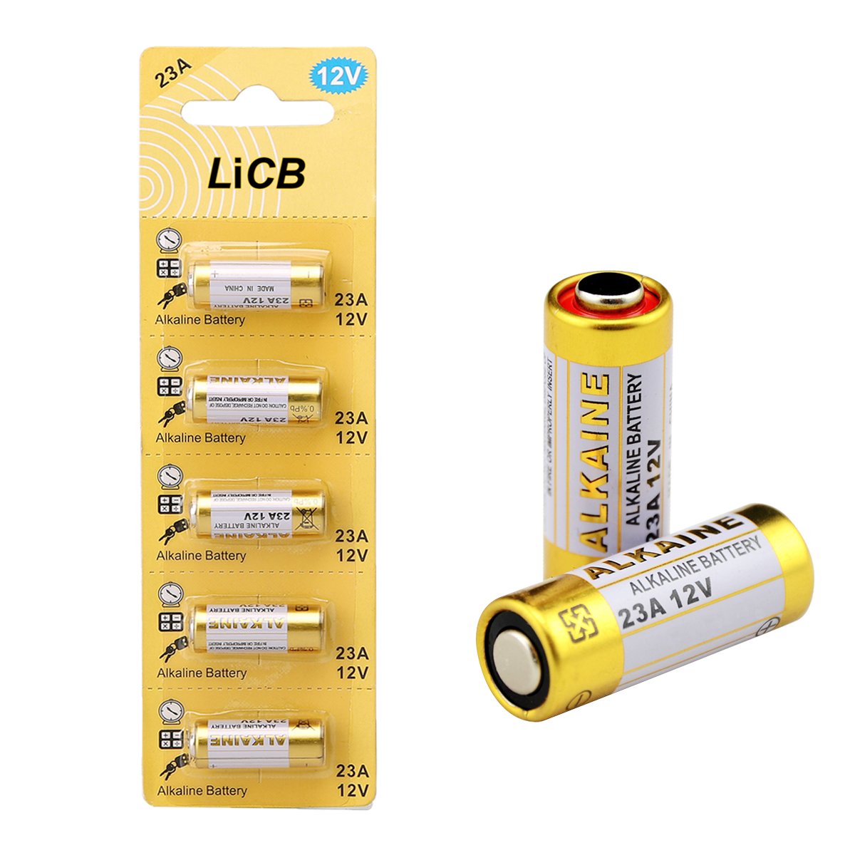 بطارية قلوية LiCB A23 23A 12V (عبوة من 5)