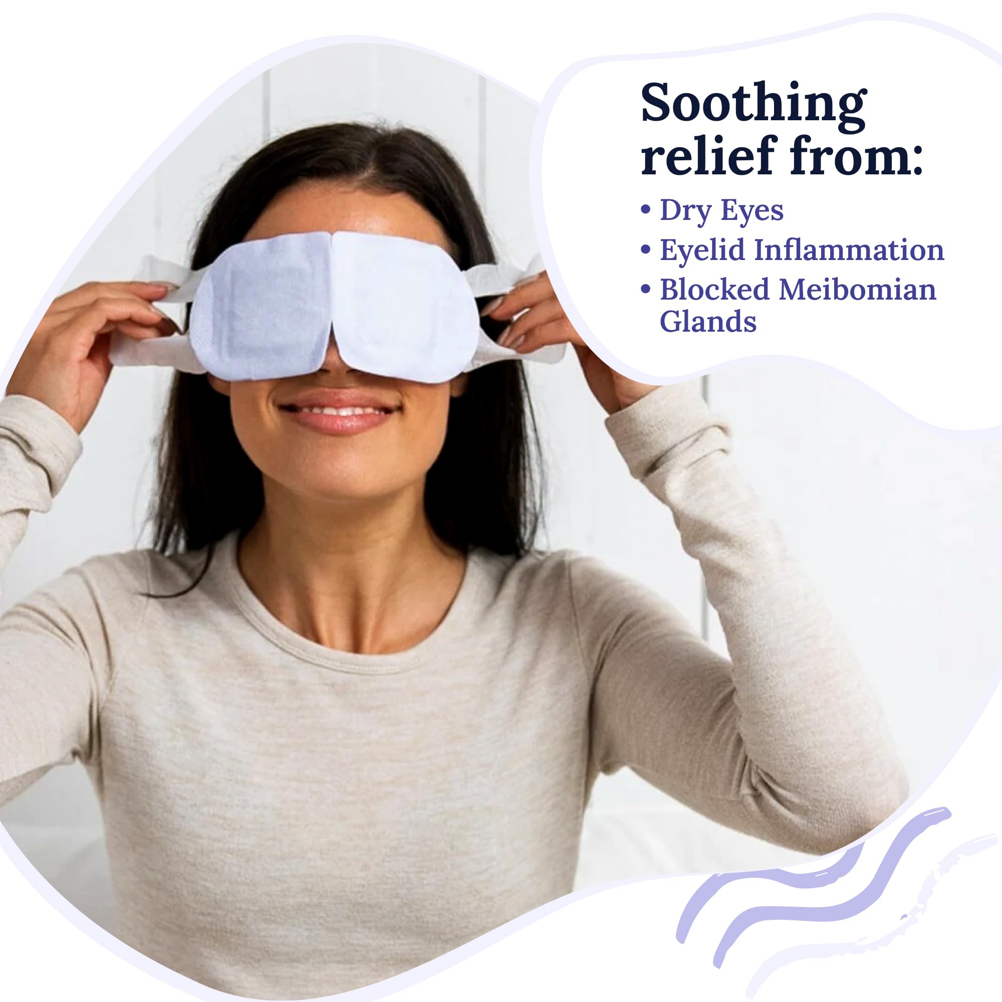 CorneaCare Rest: Self Heating Warm Compress for Dry Eyes | Heated Eye Mask for Fast Relief | No Microwave or Washcloth Needed | Travel Ready | 30 Count