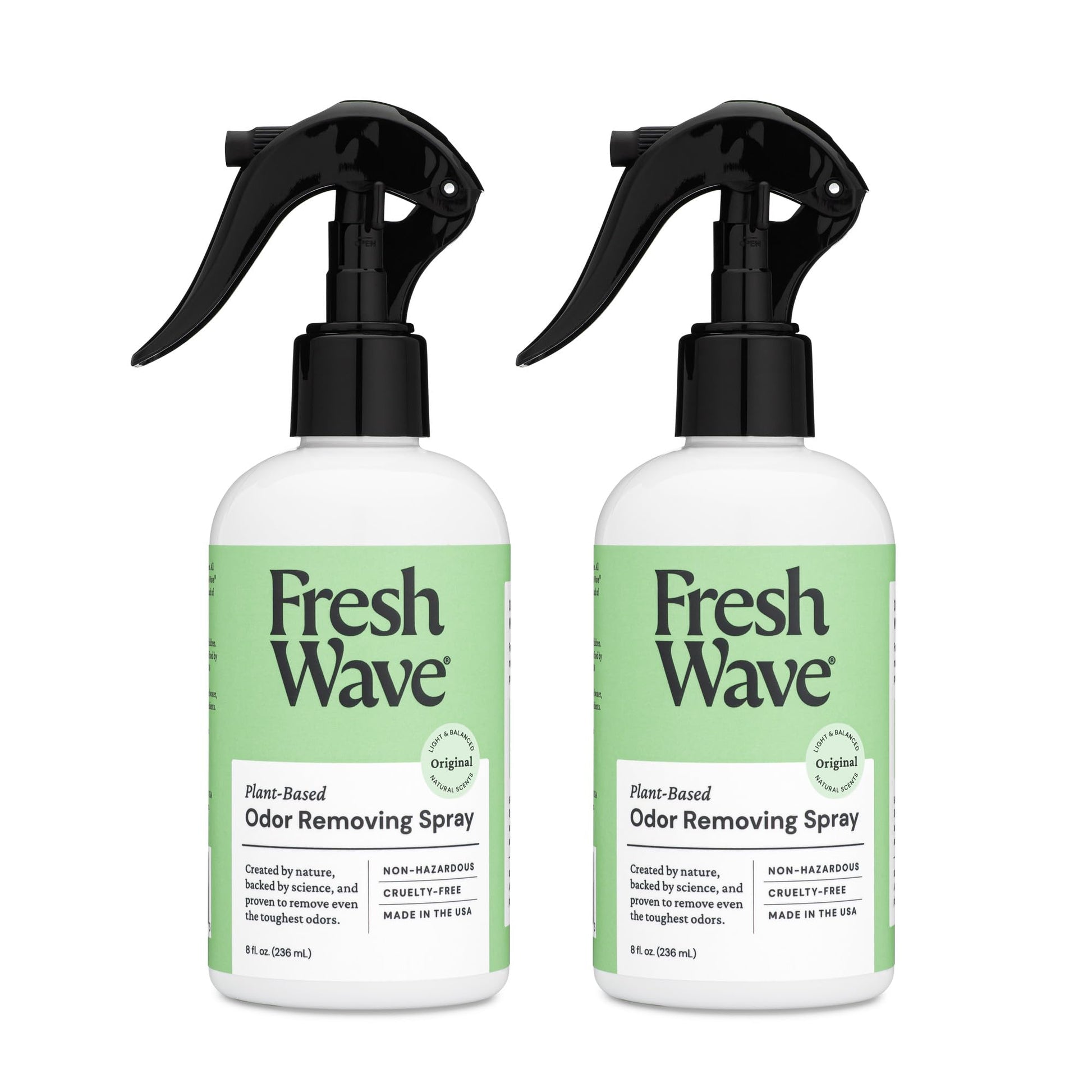 Fresh Wave Original Scent Odor Removing Spray, 8 fl. oz. | Pack of 2 | Odor Absorber for Home, Furniture, Fabrics & Trash | Safer Odor Relief