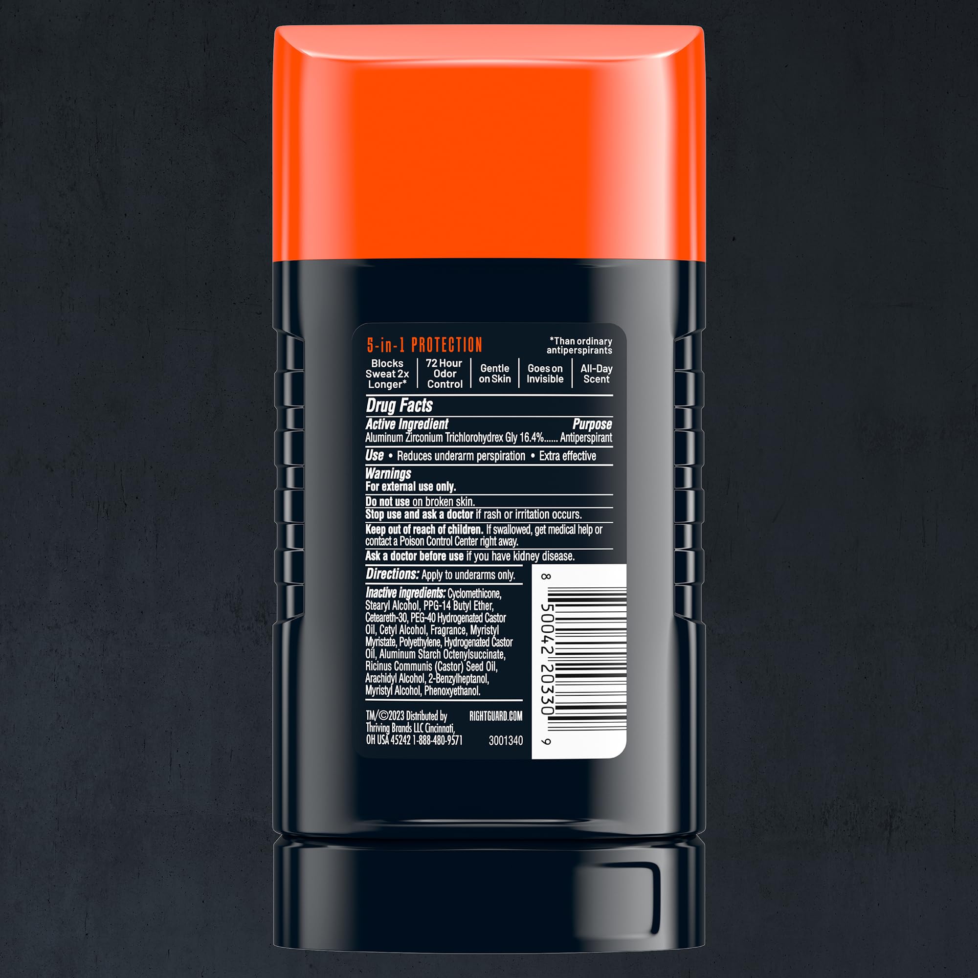 Right Guard Xtreme Defense Invisible Solid Antiperspirant Deodorant, Fresh Blast Scent - 5-in-1 Deodorant Men Can Trust, 72-Hour Odor Control, 2.6 oz (4 Pack)