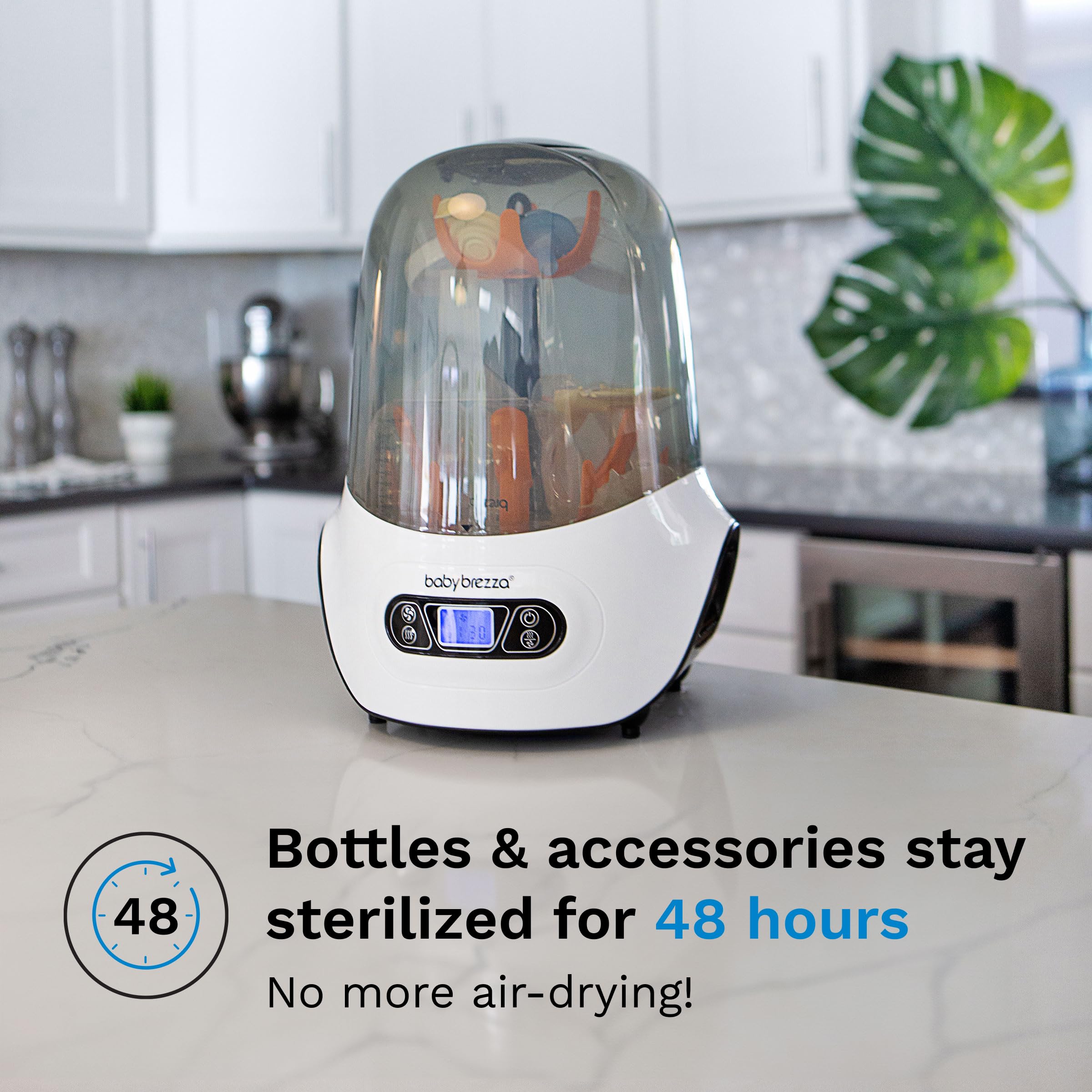 Baby Brezza Baby Bottle Sterilizer and Dryer Machine – Electric Steam Sterilization - Universal Fit - Pacifiers, Glass, Plastic, and Newborn Feeding Bottles
