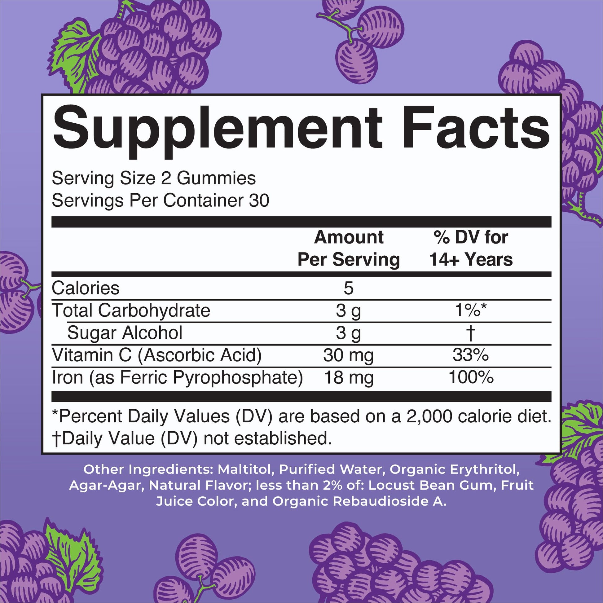 MaryRuth Organics Iron Gummies for 14+ with Vitamin C for Absorption | Sugar Free | Gummy Iron Supplement + VIT C | Energy Metabolism | Cellular Health | Immune Support | Vegan | Non-GMO | 60 Count