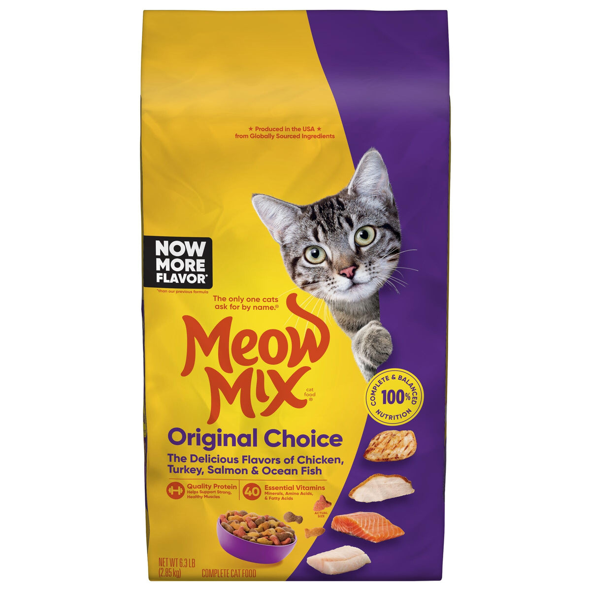 Meow Mix Original Choice Trockenkatzenfutter, 6,3 Pfund Beutel